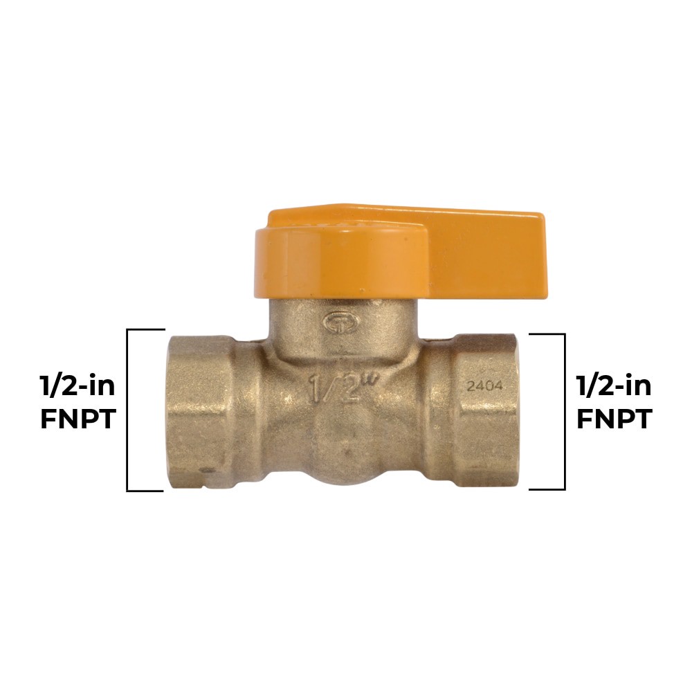 slide 6 of 6, RELIABILT Gas 1/2-in FNPT Brass Ball Valve, 1 ct