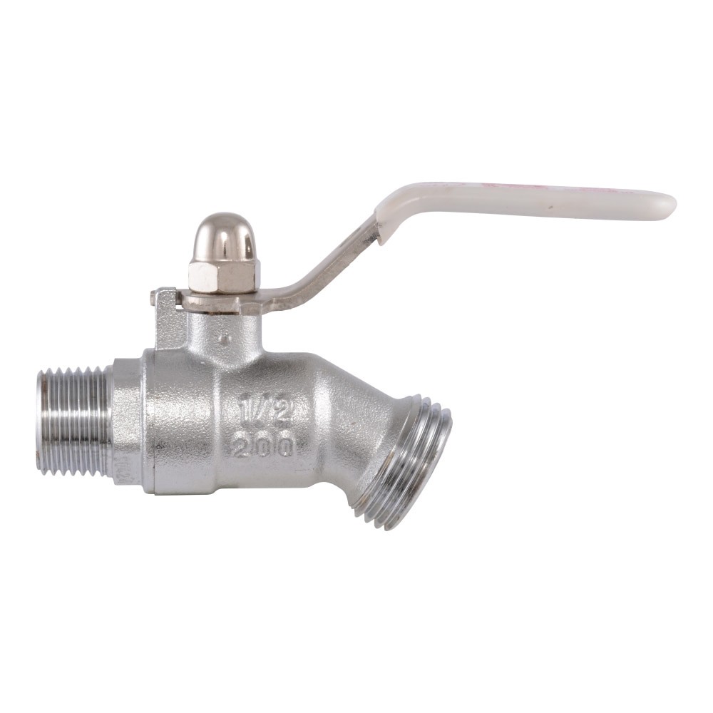 slide 3 of 6, RELIABILT 1/2-in MNPT Brass Quarter turn Hose bibb, 1 ct