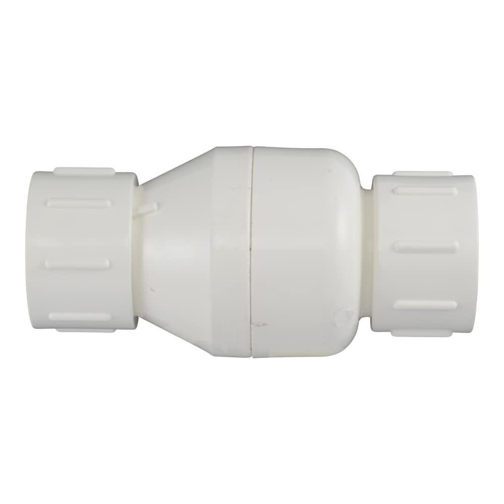 slide 3 of 6, RELIABILT 1-1/2-in FNPT x FNPT PVC Sch 40 Spring loaded check valve, 1 ct