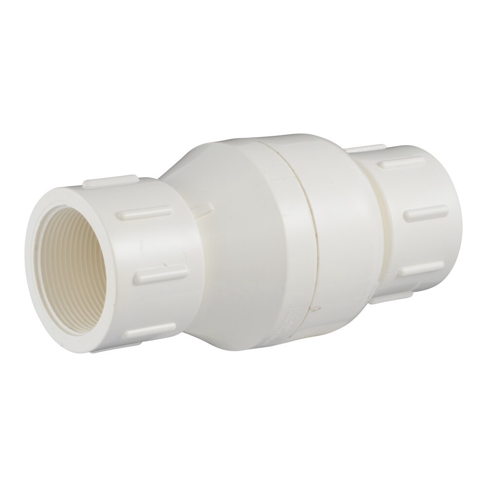 slide 1 of 6, RELIABILT 1-1/2-in FNPT x FNPT PVC Sch 40 Spring loaded check valve, 1 ct