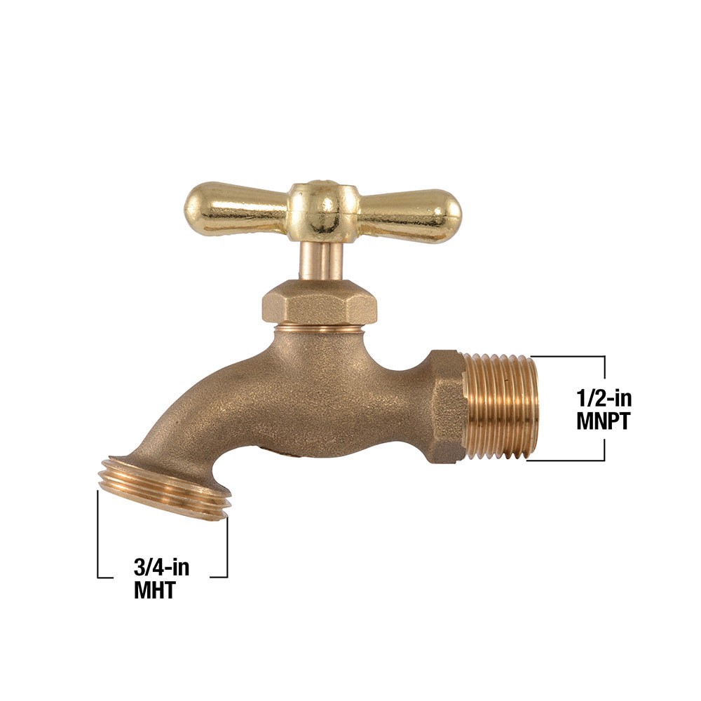 slide 4 of 6, RELIABILT 1/2-in Copper sweat/MIP Brass Multi turn Hose bibb, 1 ct