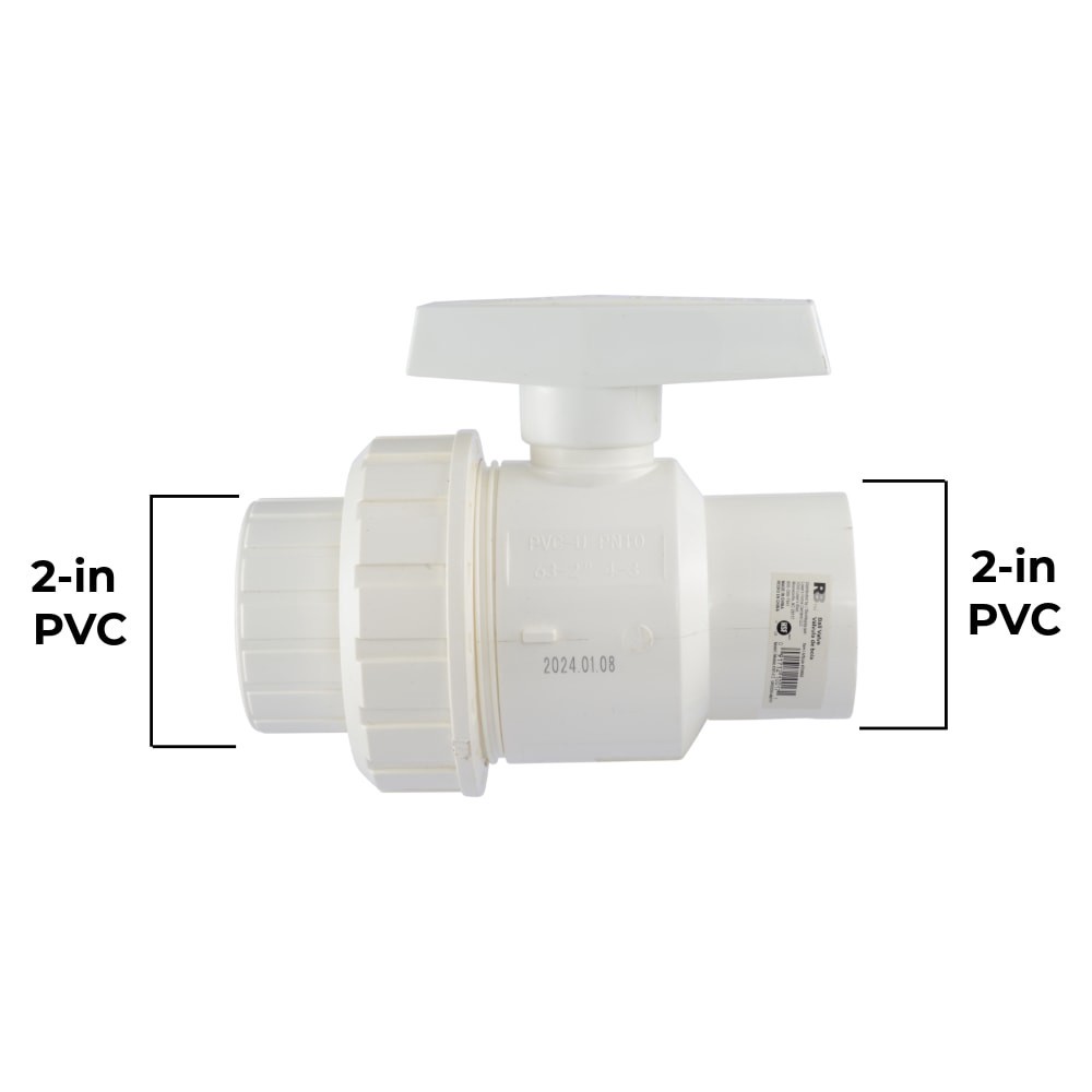 slide 6 of 6, RELIABILT Single Union 2-in PVC Sch 40 Ball Valve, 1 ct