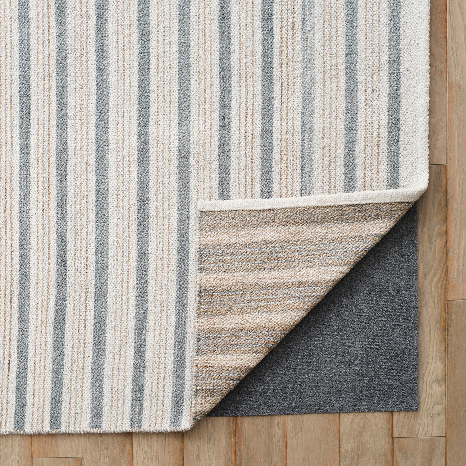 slide 3 of 6, allen + roth Parallel Harmony 2 x 8 (ft) Loomed Natural/Blue Rectangular Indoor Stripe Coastal Runner rug, 1 ct