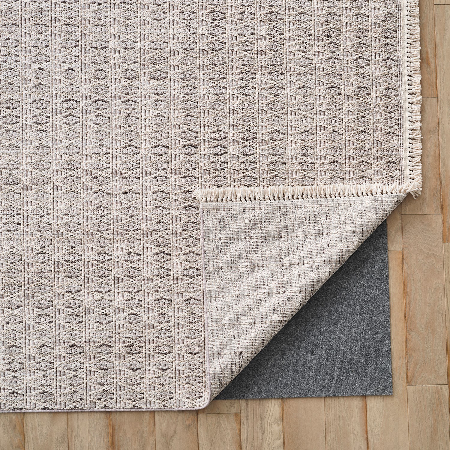 slide 4 of 6, allen + roth Lunar Veil 5 x 7 (ft) Loomed Gray/Beige Rectangular Indoor Geometric Coastal Area rug, 1 ct