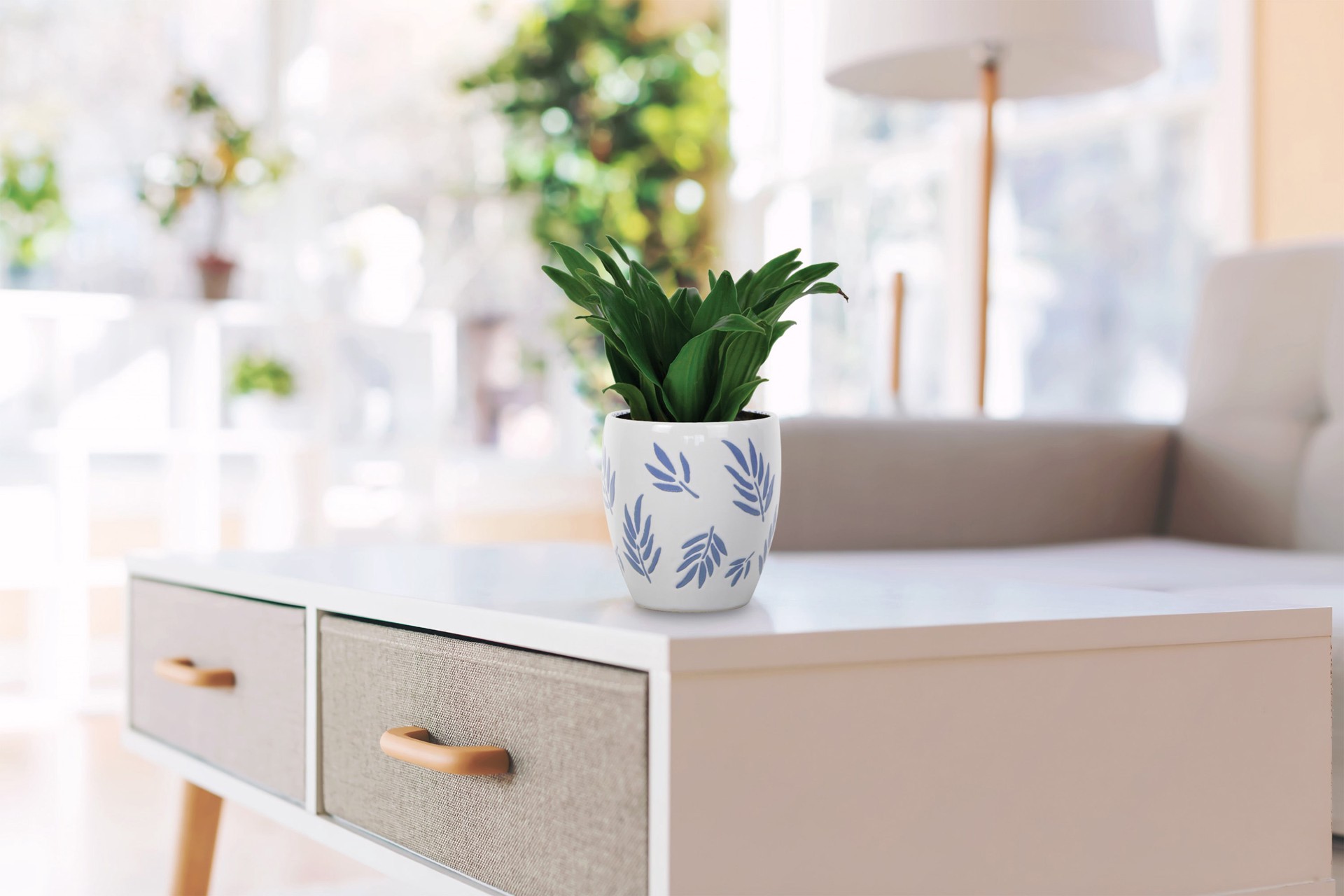 slide 4 of 5, allen + roth 4.8-in W x 4.8-in L Multiple colors/finishes Ceramic Indoor Planter, 1 ct