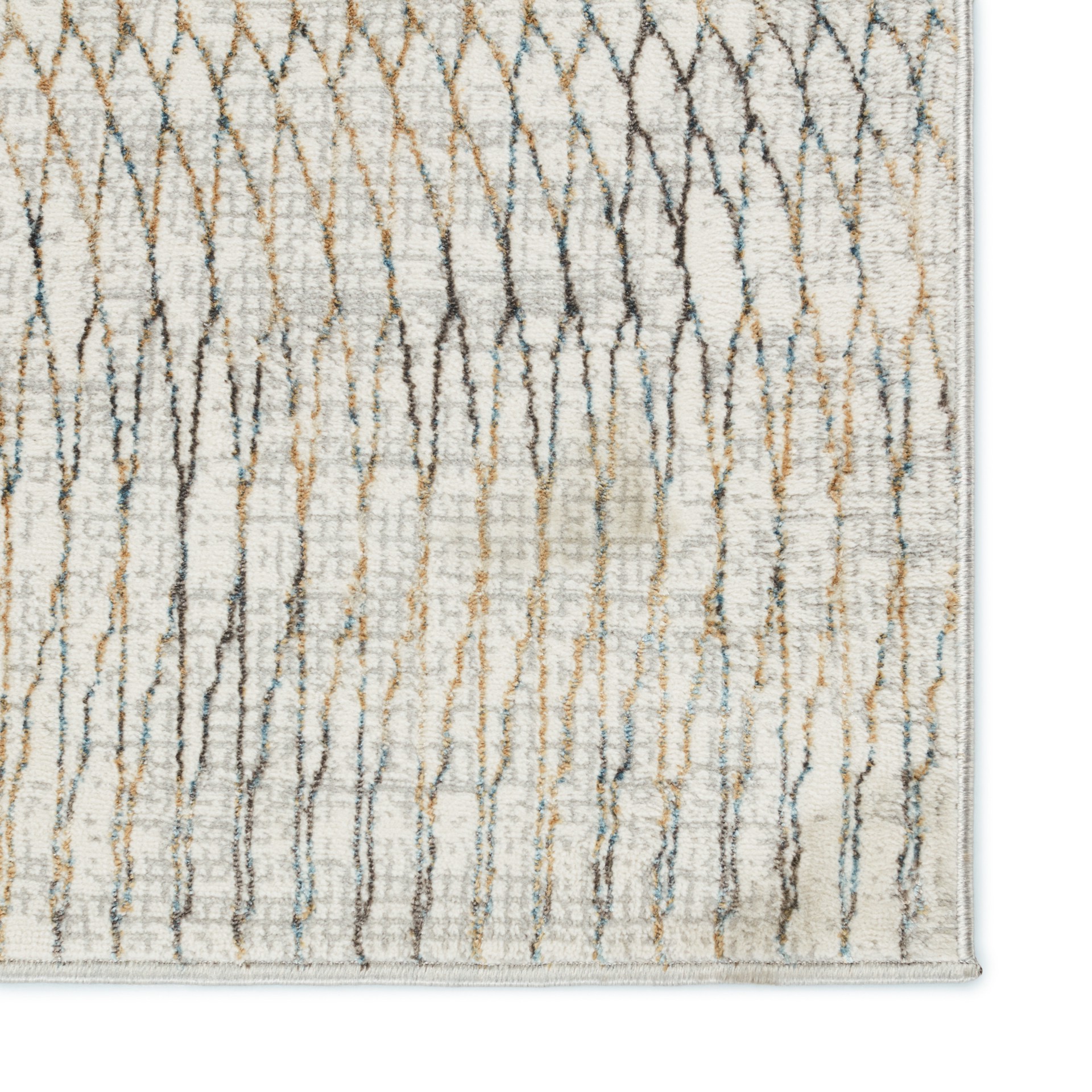 slide 4 of 6, Origin 21 Frosted Vision 5 x 8 (ft) Loomed Polyester ivory, gray, gold, light blue, and a hint of dark charcoal Rectangular Indoor Abstract Global Spot Clean Only Pet Friendly Area rug, 1 ct