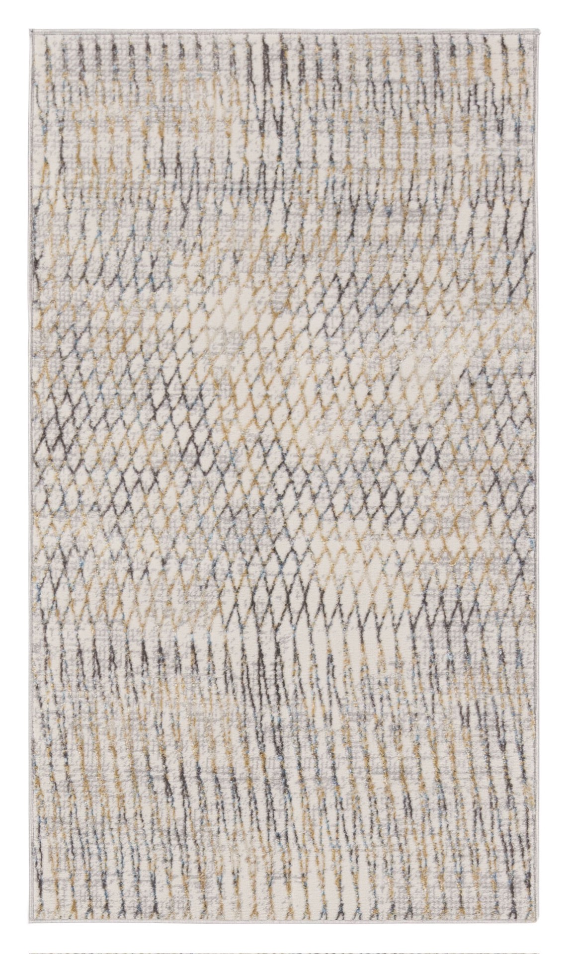 slide 6 of 6, Origin 21 Frosted Vision 5 x 8 (ft) Loomed Polyester ivory, gray, gold, light blue, and a hint of dark charcoal Rectangular Indoor Abstract Global Spot Clean Only Pet Friendly Area rug, 1 ct