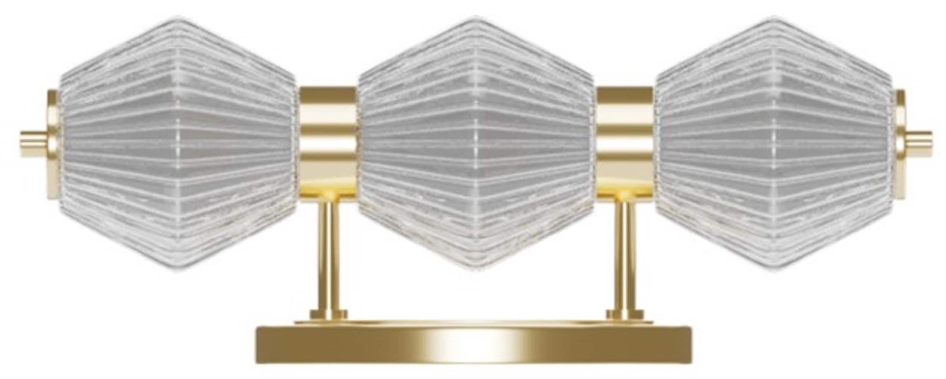 slide 3 of 6, allen + roth Monett 21.6-in 4 -Light Brushed Gold Transitional Vanity light bar, 1 ct