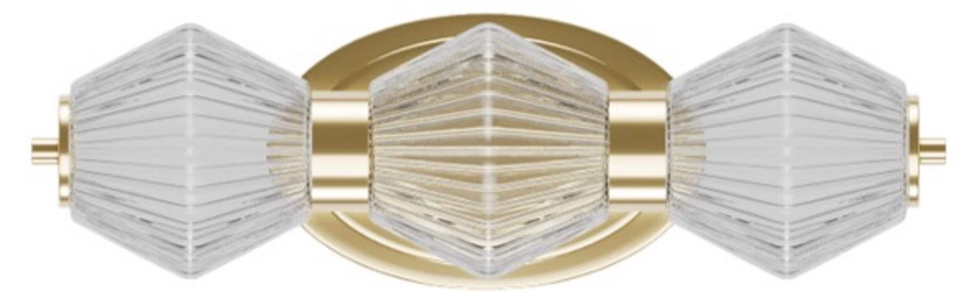 slide 4 of 6, allen + roth Monett 21.6-in 4 -Light Brushed Gold Transitional Vanity light bar, 1 ct
