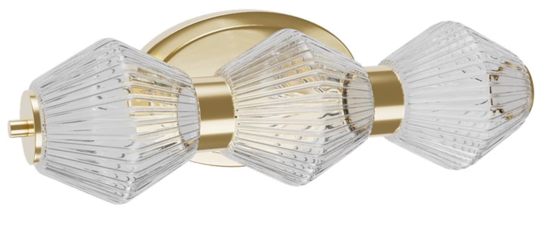 slide 5 of 6, allen + roth Monett 21.6-in 4 -Light Brushed Gold Transitional Vanity light bar, 1 ct