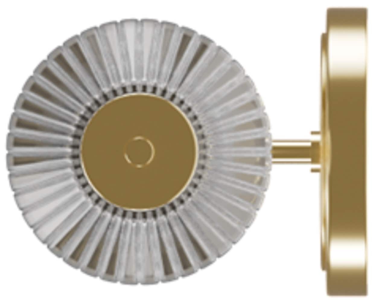 slide 6 of 6, allen + roth Monett 21.6-in 4 -Light Brushed Gold Transitional Vanity light bar, 1 ct