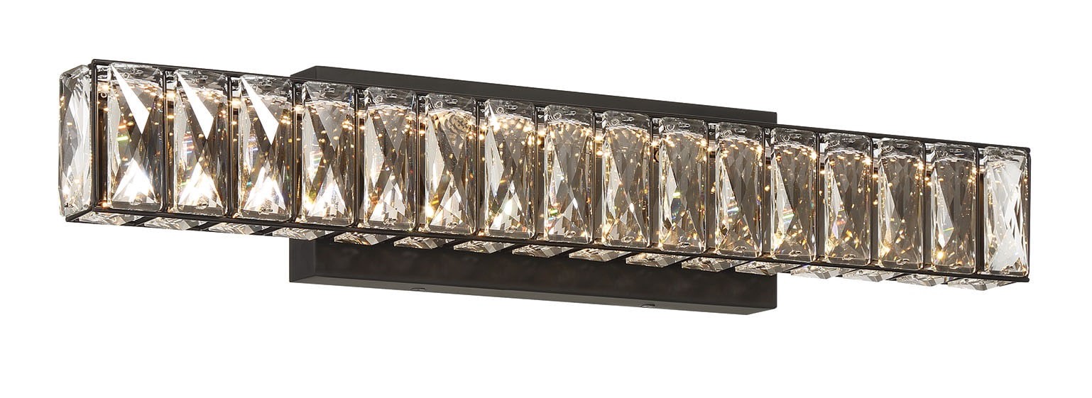 slide 3 of 6, allen + roth Aurelis 24.3-in 1 -Light Matte Black Glam Vanity light bar, 1 ct