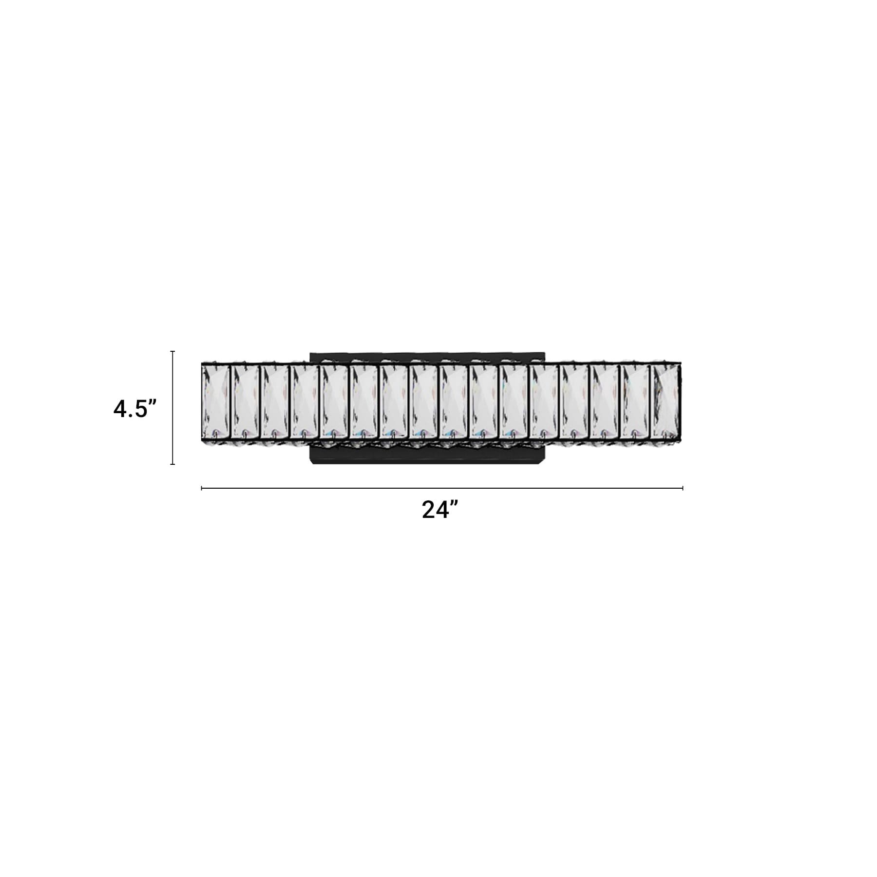 slide 4 of 6, allen + roth Aurelis 24.3-in 1 -Light Matte Black Glam Vanity light bar, 1 ct
