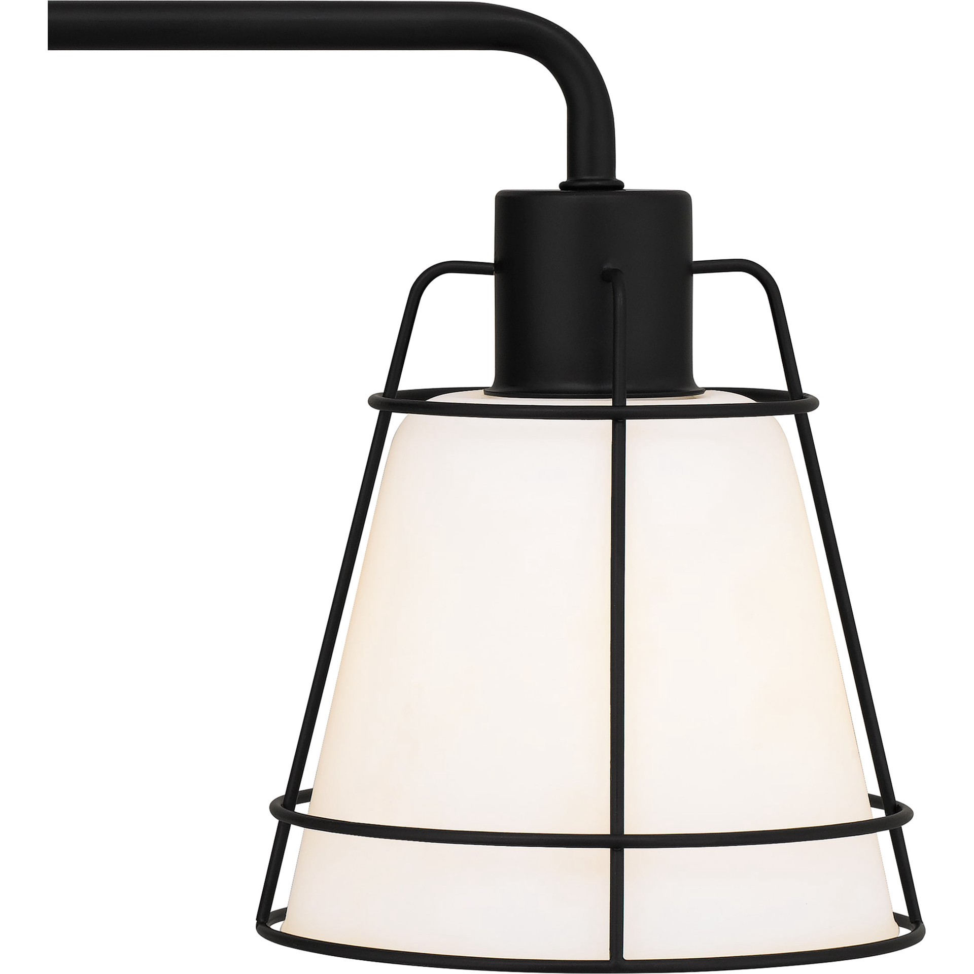 slide 6 of 6, Quoizel Valencia 22-in 3 -Light Matte Black Transitional Vanity light, 1 ct
