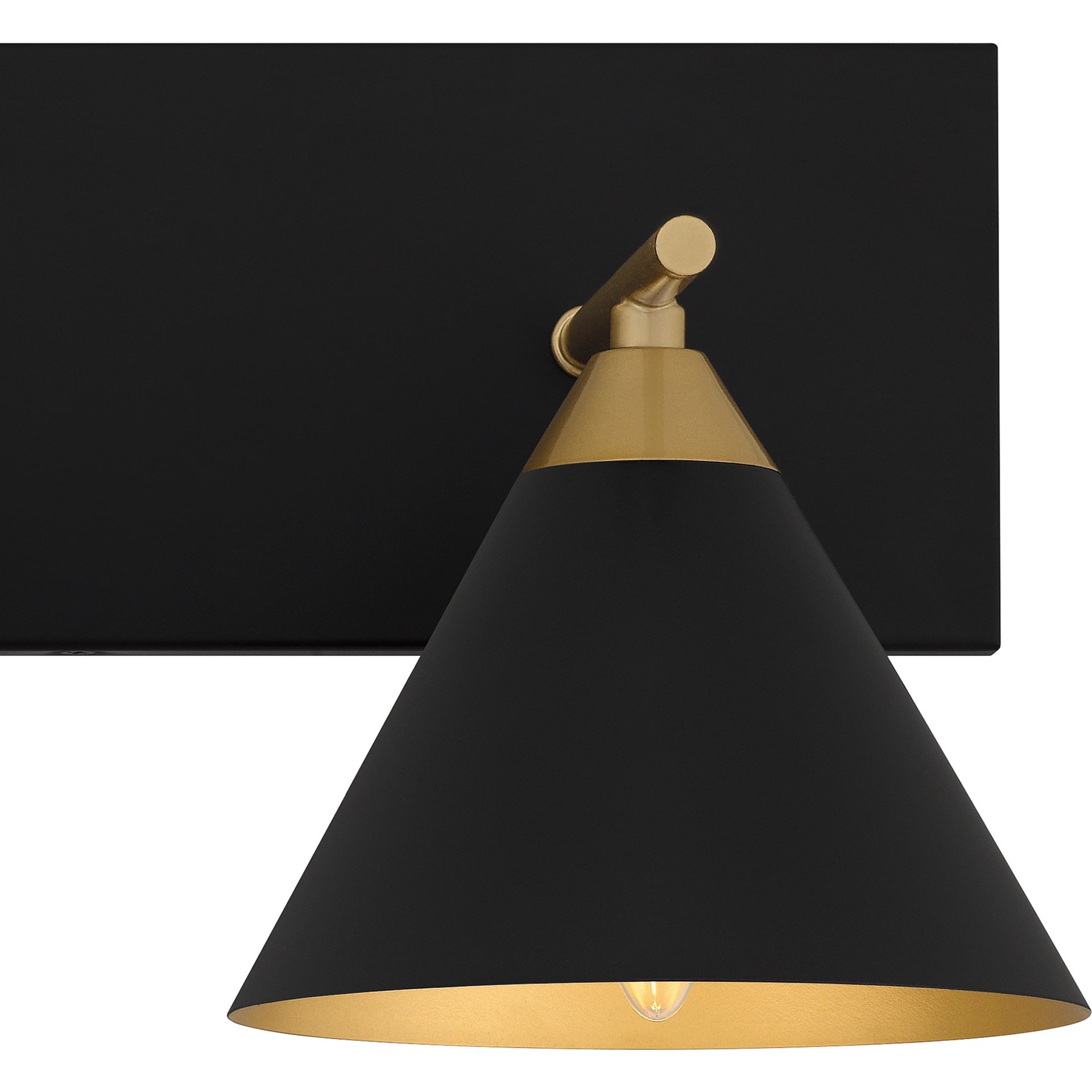 slide 6 of 6, Quoizel Raleigh 22-in 3 -Light Matte Black Modern/contemporary Vanity light, 1 ct