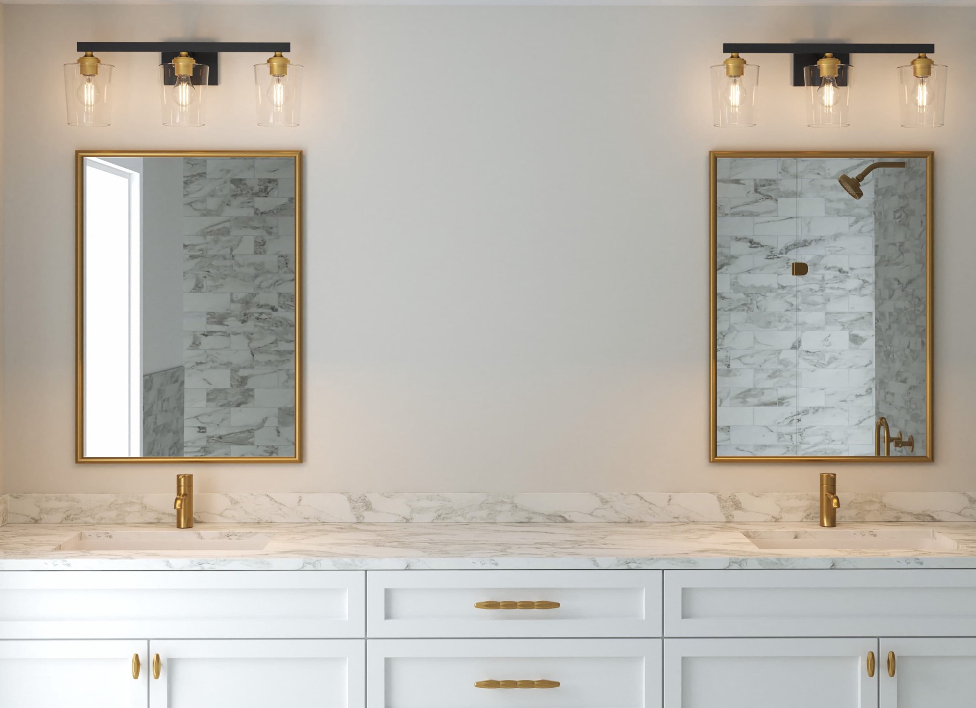 slide 4 of 6, Quoizel Whitlock 23-in 3 -Light Matte Black Modern/contemporary Vanity light, 1 ct