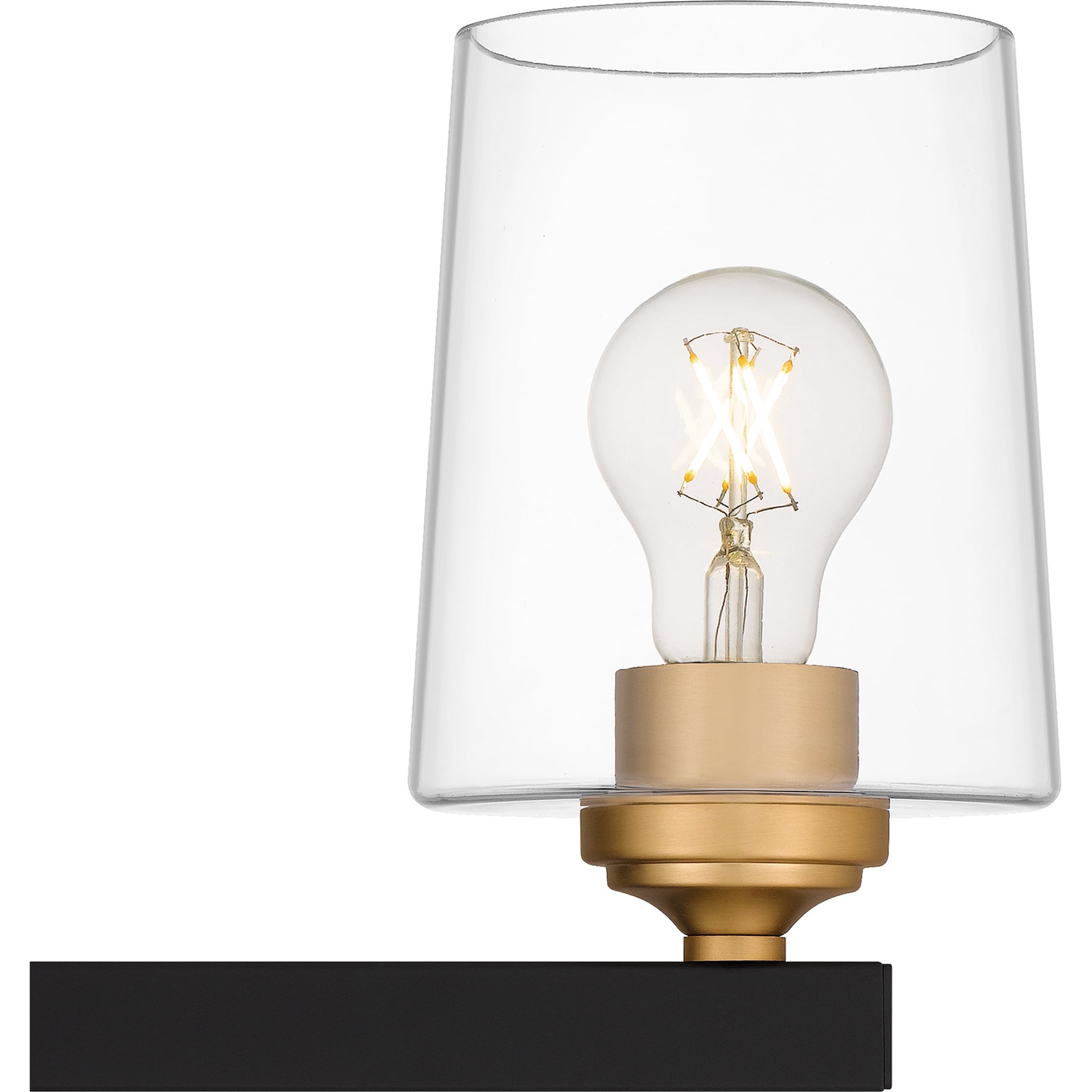 slide 6 of 6, Quoizel Whitlock 23-in 3 -Light Matte Black Modern/contemporary Vanity light, 1 ct