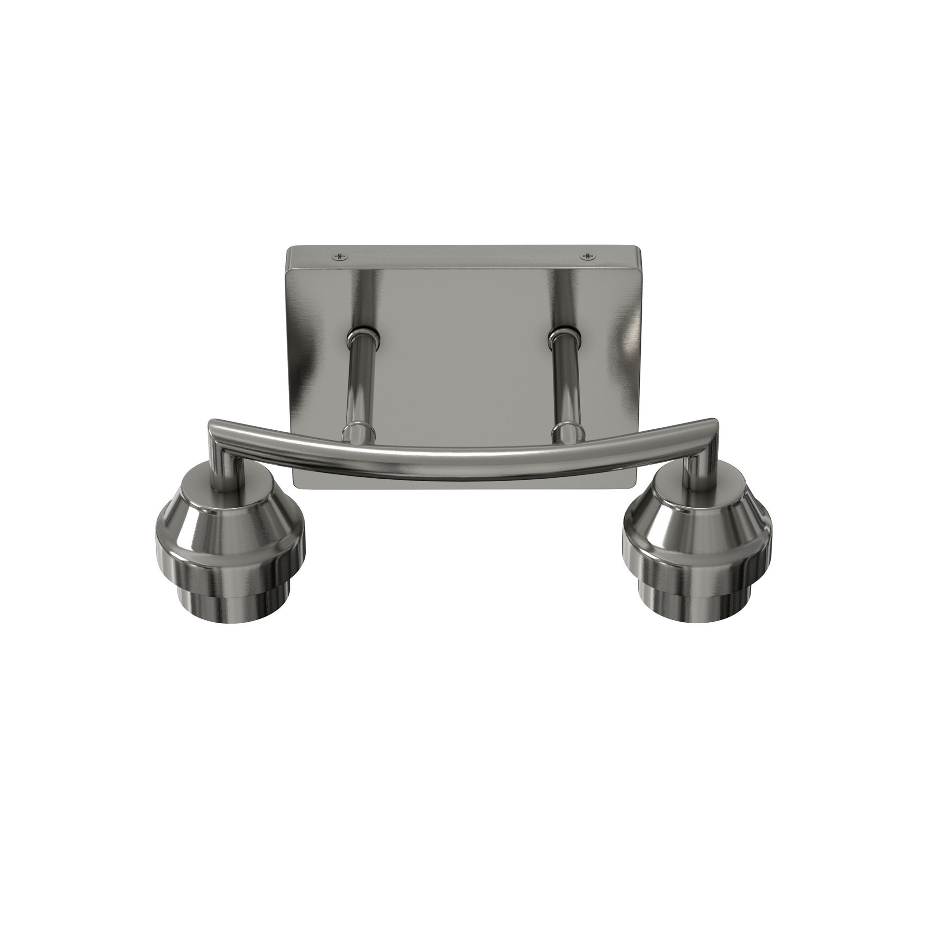 slide 6 of 6, Style Selections Mix and Match 10.62-in 2 -Light Brushed Nickel Transitional Vanity light fitter, 1 ct