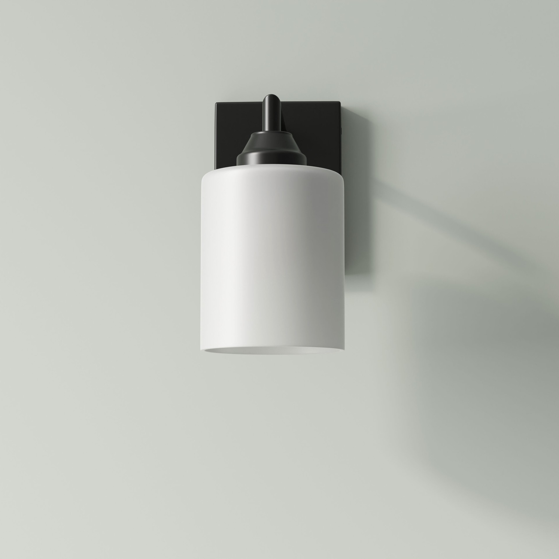 slide 5 of 6, Style Selections Mix and Match 5.23-in x 4.33-in Cylinder White Frosted glass Vanity light shade with 1-5/8-in Fitter, 1 ct