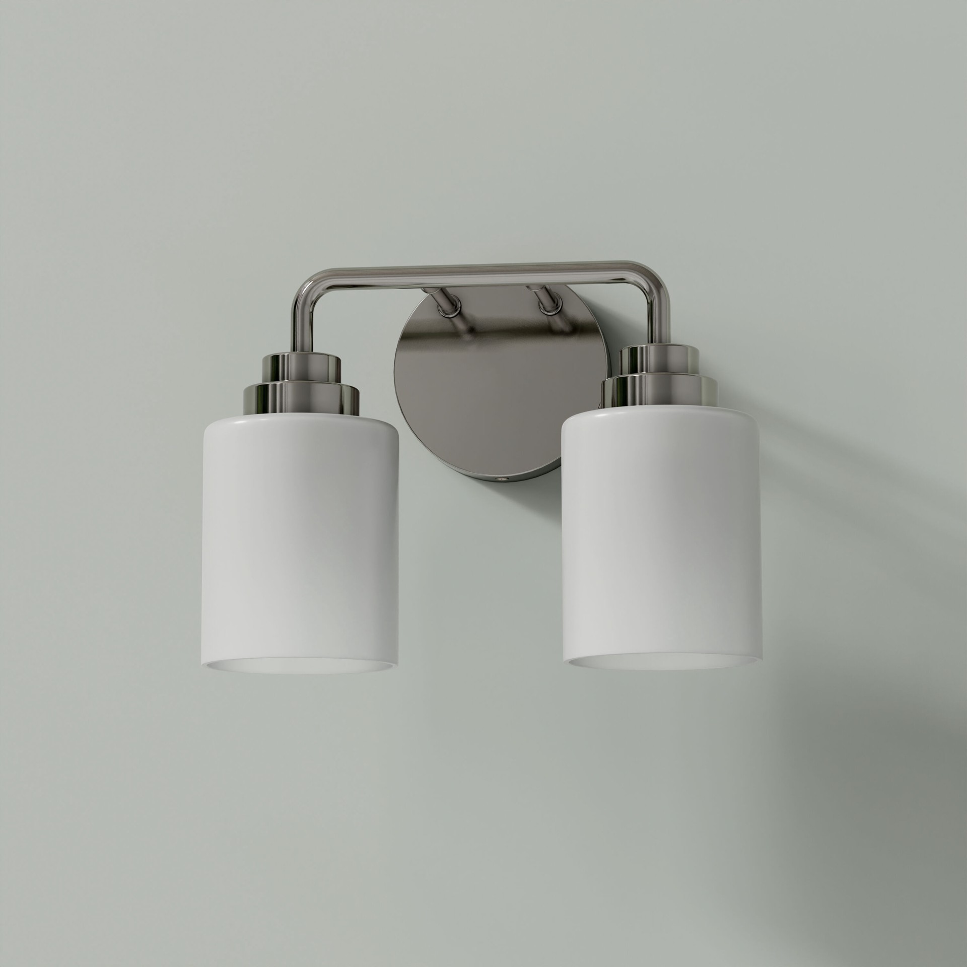 slide 6 of 6, Style Selections Mix and Match 5.23-in x 4.33-in Cylinder White Frosted glass Vanity light shade with 1-5/8-in Fitter, 1 ct