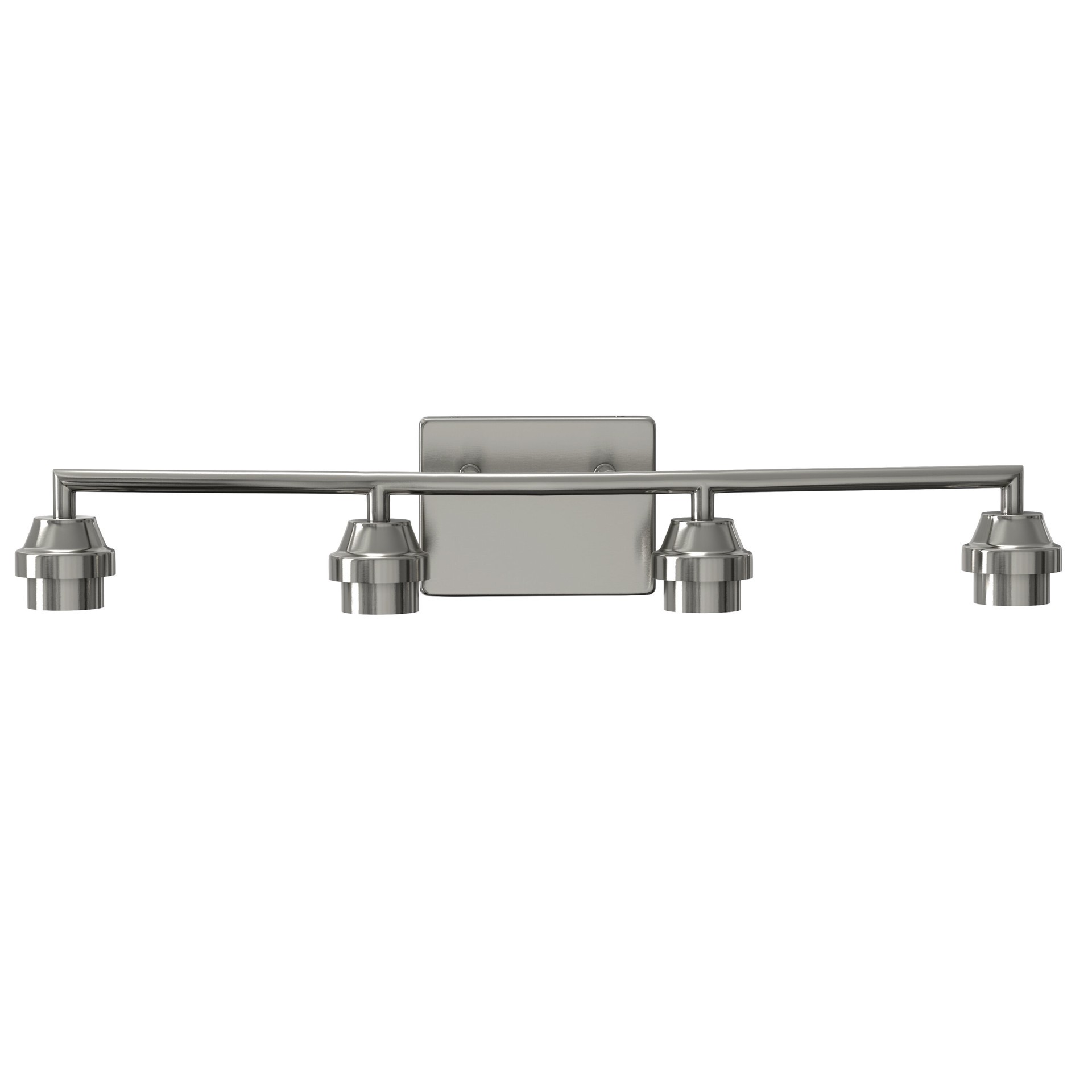 slide 3 of 6, Style Selections Mix and Match 26.75-in 4 Light Brushed Nickel Transitional Bathroom Vanity light fitter, 1 ct