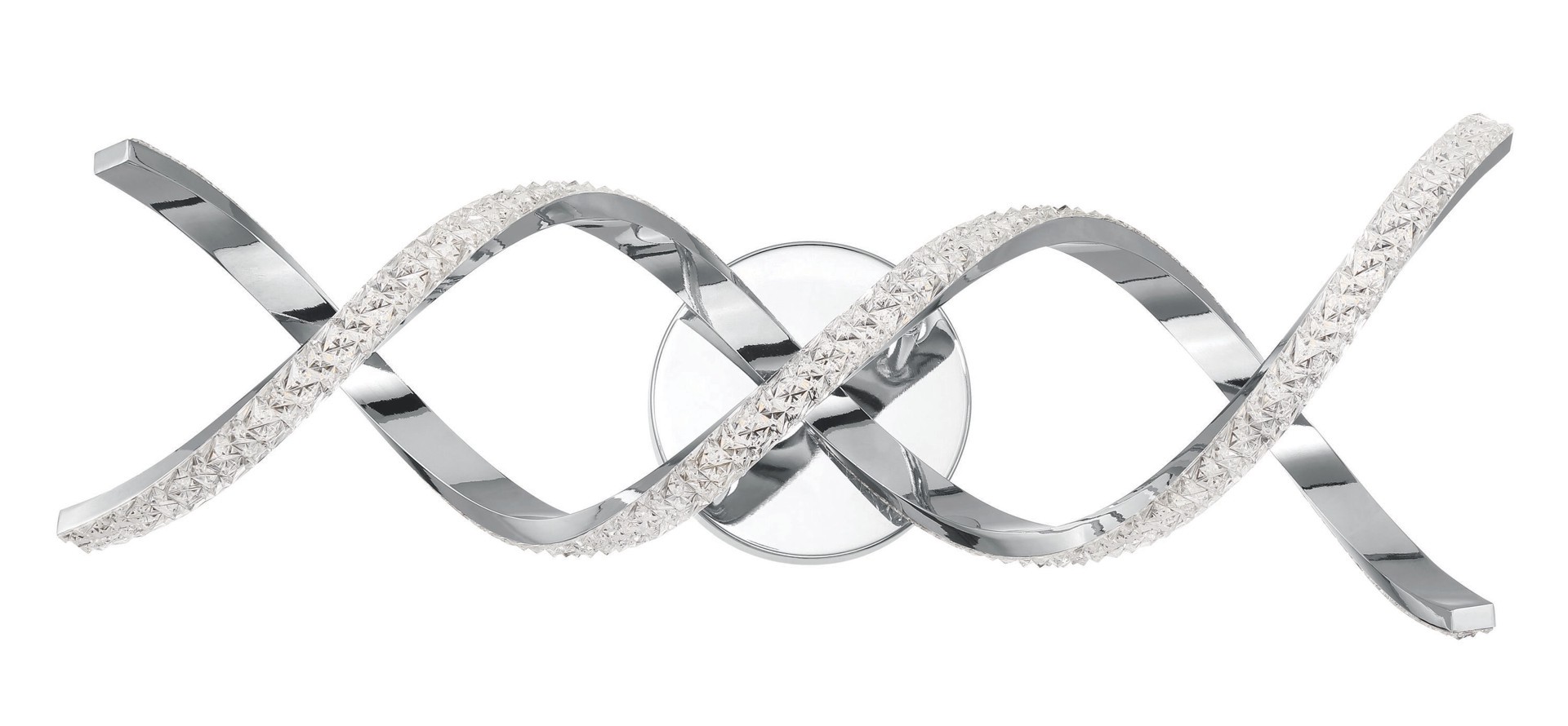 slide 4 of 6, allen + roth Toccoa 22.06-in 2 -Light Chrome Integrated LED Modern/contemporary Vanity light, 1 ct