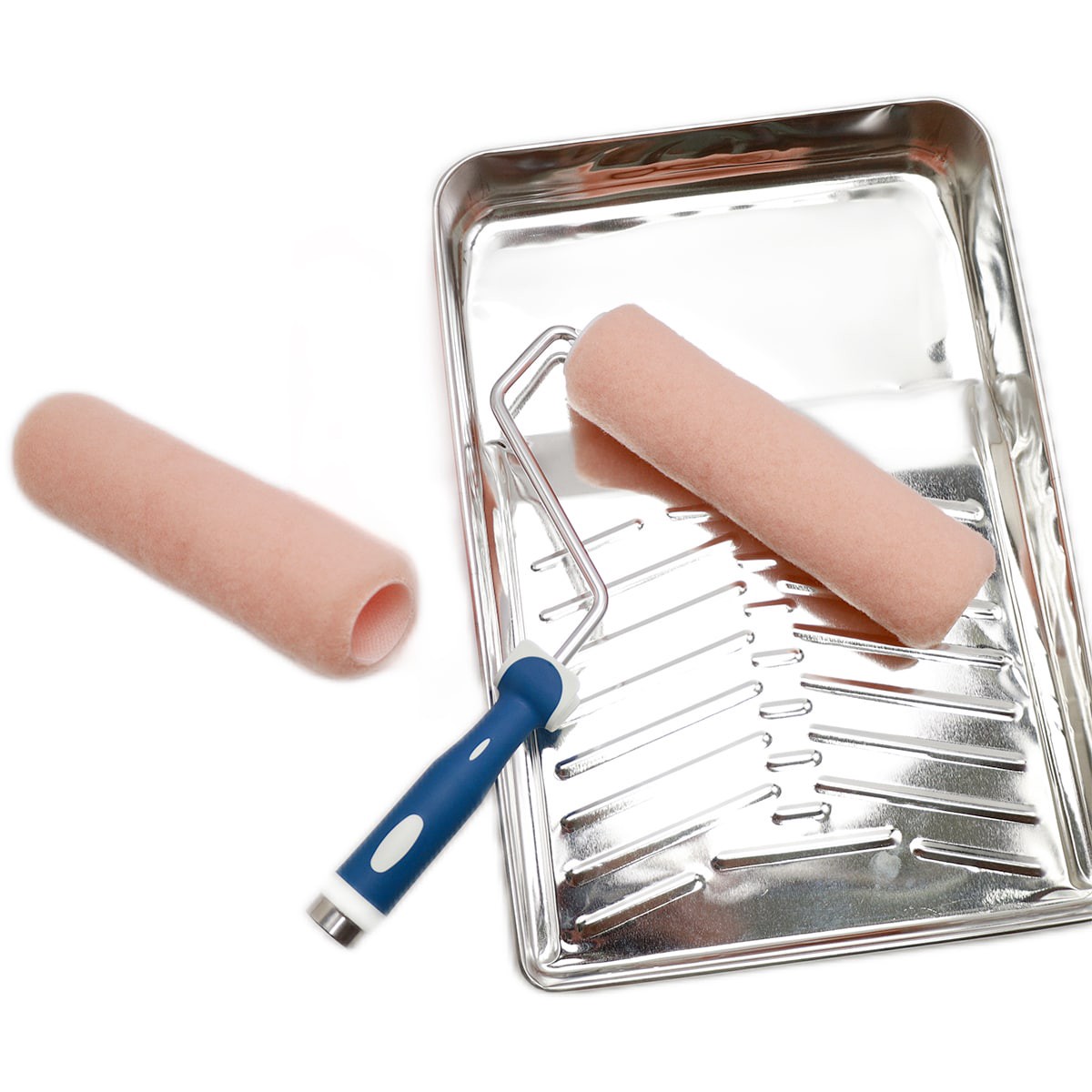 slide 5 of 6, Project Source 3 -Pack 9-in x 3/8-in Nap Standard Knit Paint Roller Cover, 1 ct