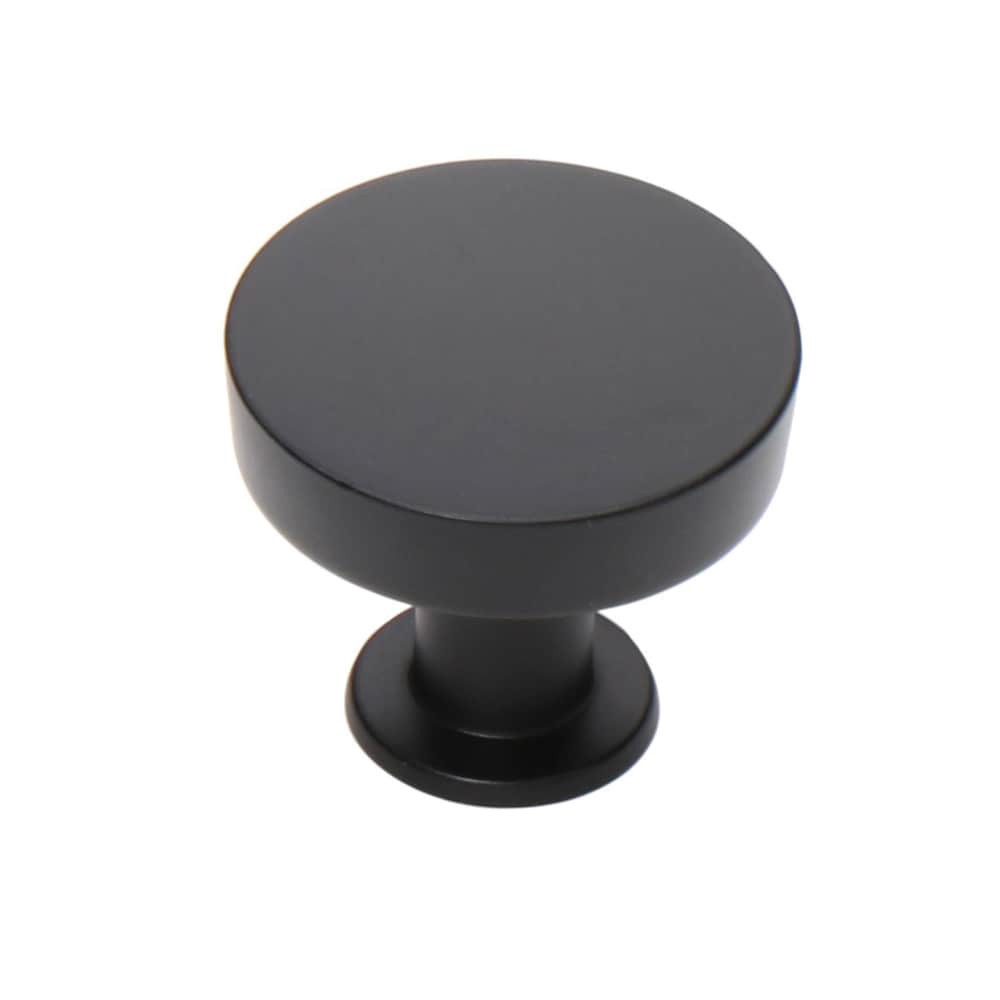 slide 2 of 6, Origin 21 VERO 1-1/4-in Matte Black Round Casual Cabinet Knob 6 -Pack, 1 ct