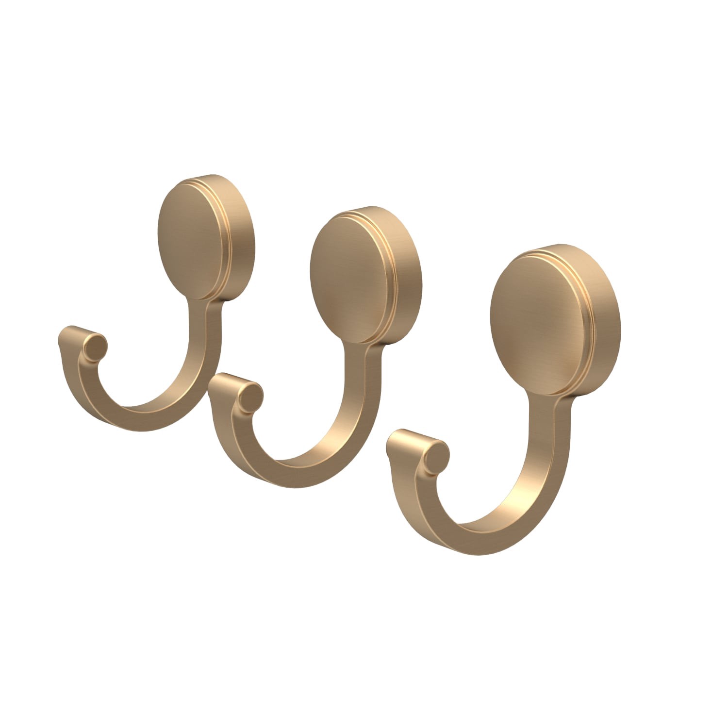 slide 4 of 4, allen + roth 2.06-in Brushed Gold Zinc Straight hook, 1 ct