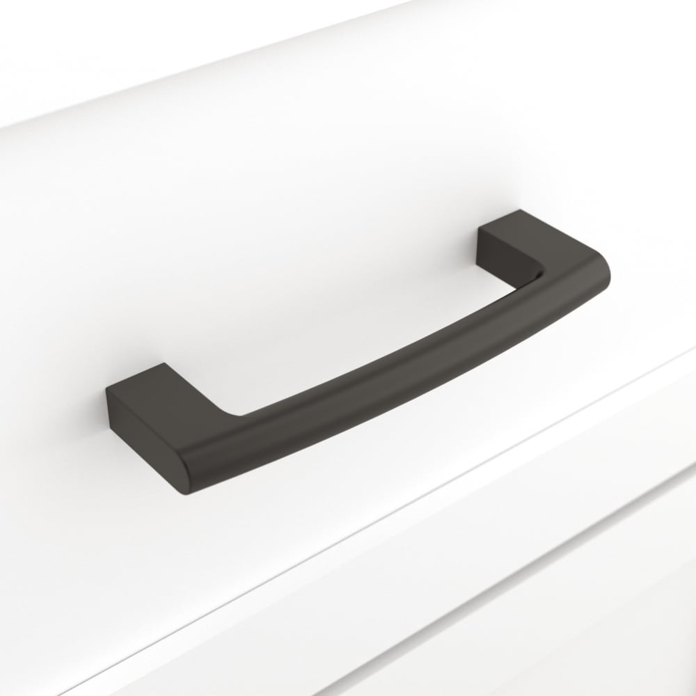 slide 2 of 6, Origin 21 NOE 3-3/4-in , 96mm Center to Center Matte Black Cylindrical Handle Drawer Pull, 1 ct