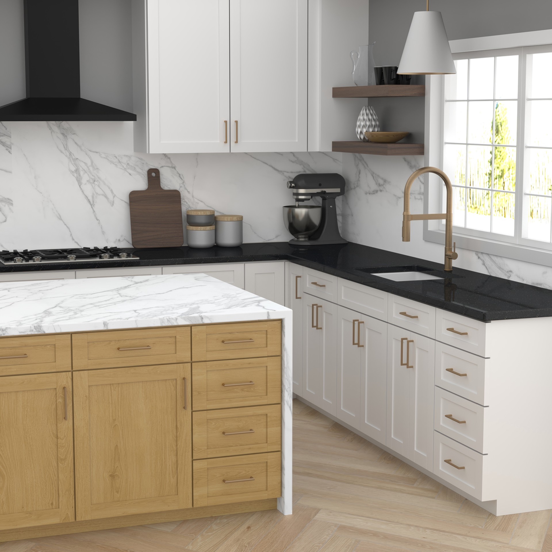 slide 4 of 6, Origin 21 STELLAN 5-1/16-in , 128mm Center to Center Brushed Gold Rectangular Bar Drawer Pull, 1 ct