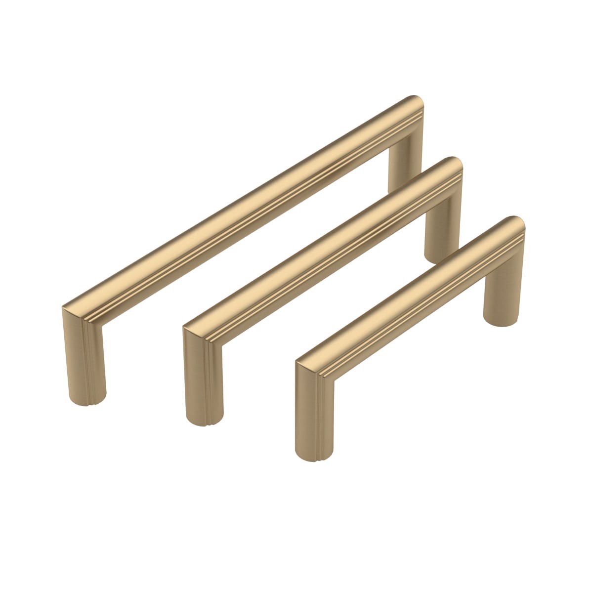 slide 5 of 6, Origin 21 STELLAN 5-1/16-in , 128mm Center to Center Brushed Gold Rectangular Bar Drawer Pull, 1 ct
