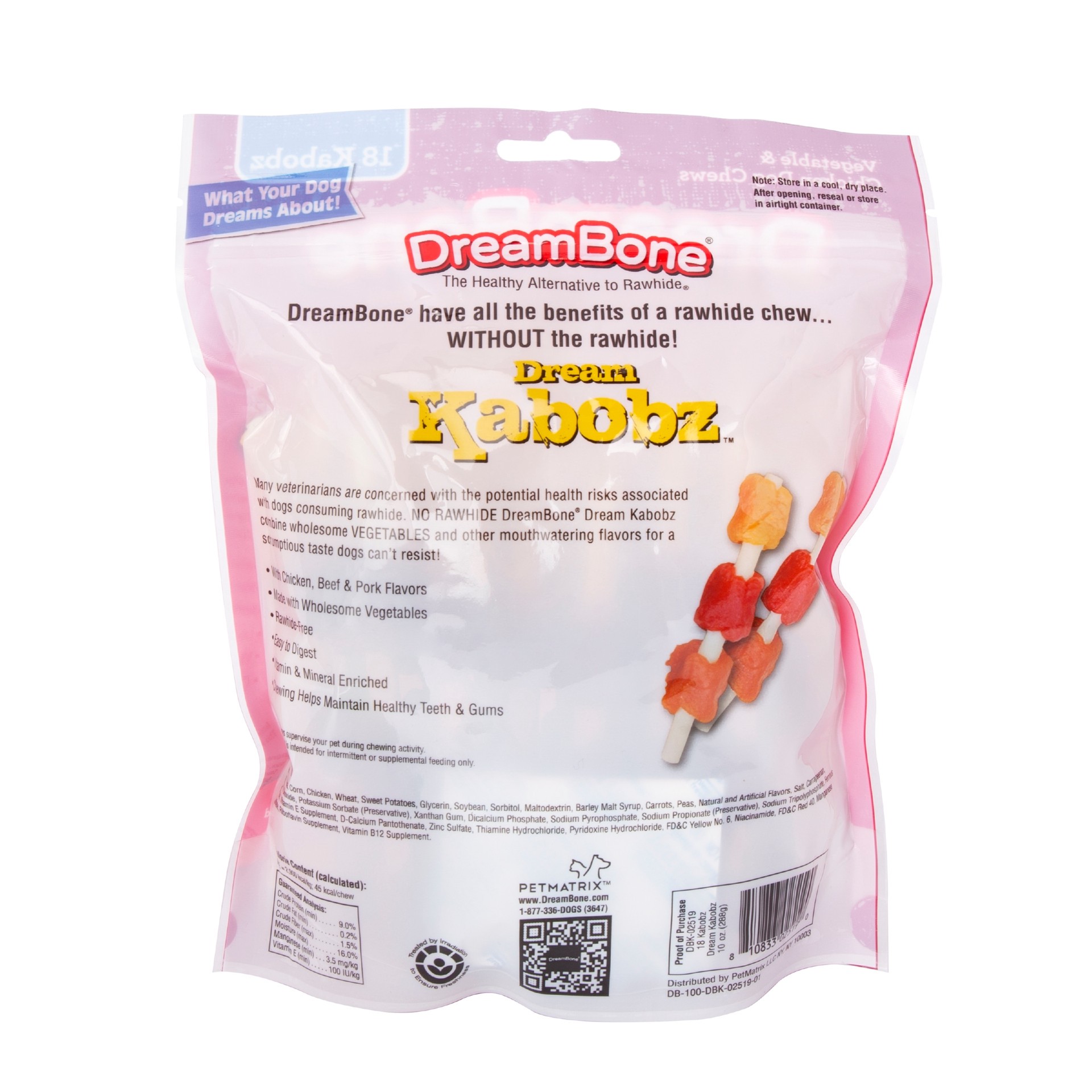 slide 4 of 5, DreamBone No-rawhide chews for Dog Chicken, Beef, and Pork Flavor, 1 ct