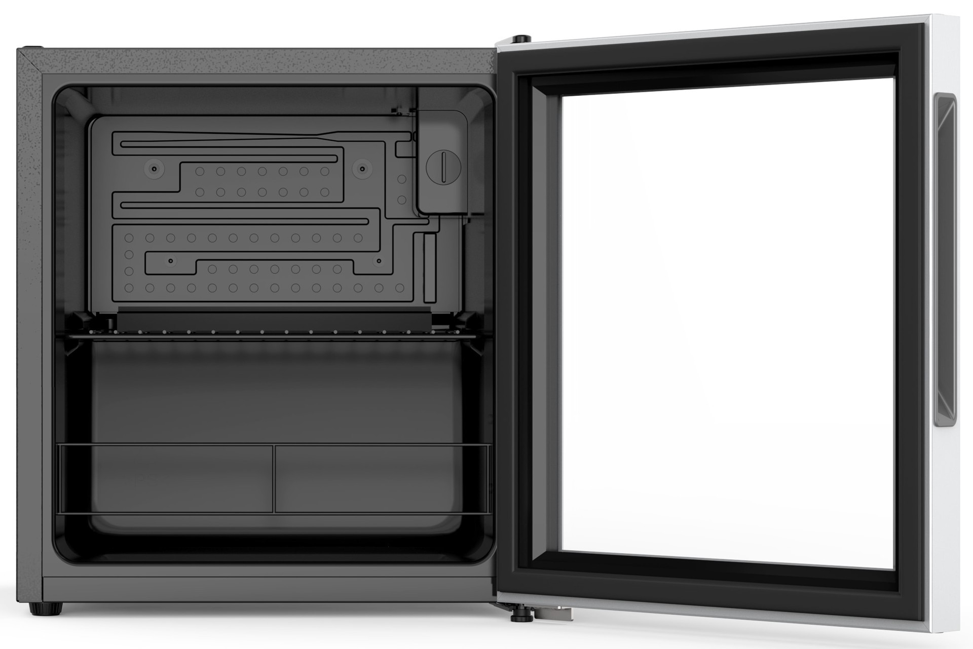 slide 5 of 6, Hisense 17.5-in W 48 -Can Capacity Silver Freestanding Indoor Beverage Refrigerator with Glass Door, 1 ct