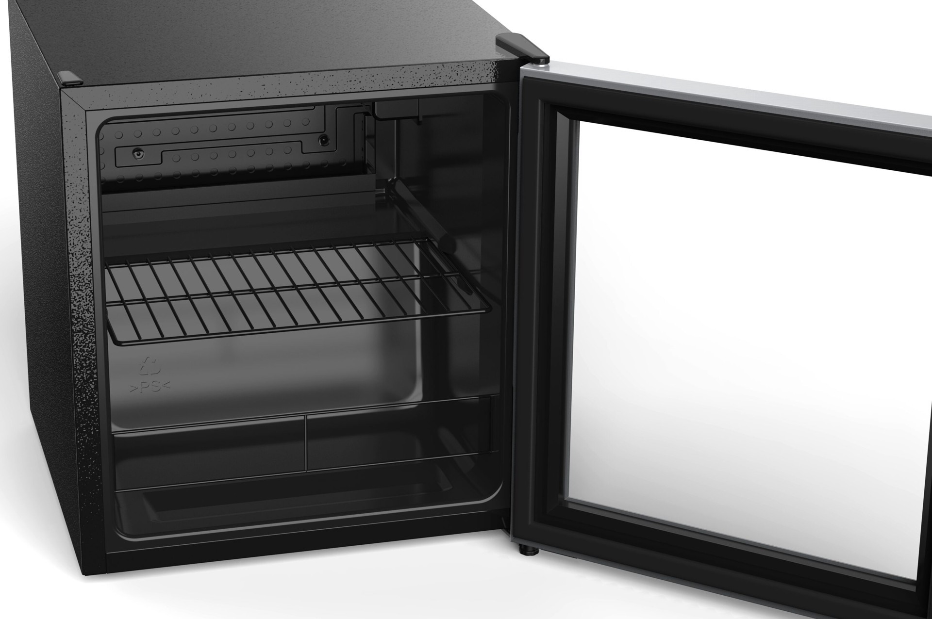 slide 6 of 6, Hisense 17.5-in W 48 -Can Capacity Silver Freestanding Indoor Beverage Refrigerator with Glass Door, 1 ct