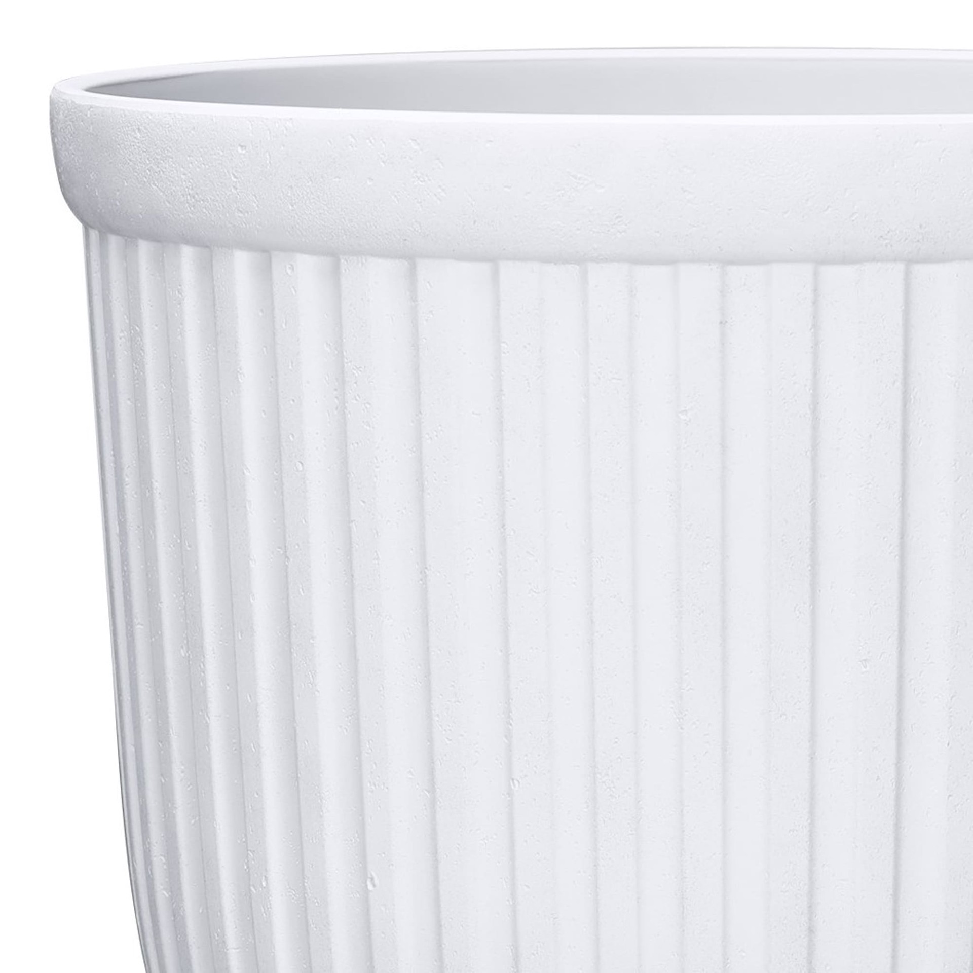 slide 5 of 6, Origin 21 Round 16.54-in W x 16.54-in L White Recycled plastic Indoor/Outdoor Planter, 1 ct