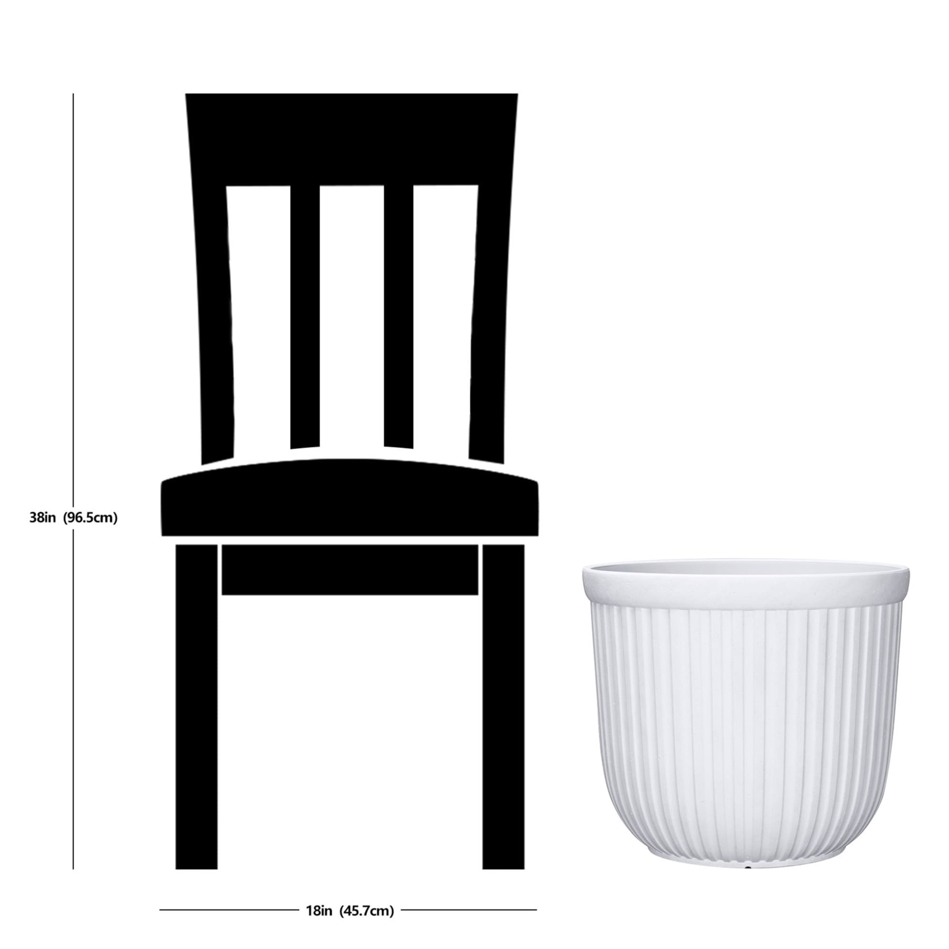 slide 6 of 6, Origin 21 Round 16.54-in W x 16.54-in L White Recycled plastic Indoor/Outdoor Planter, 1 ct