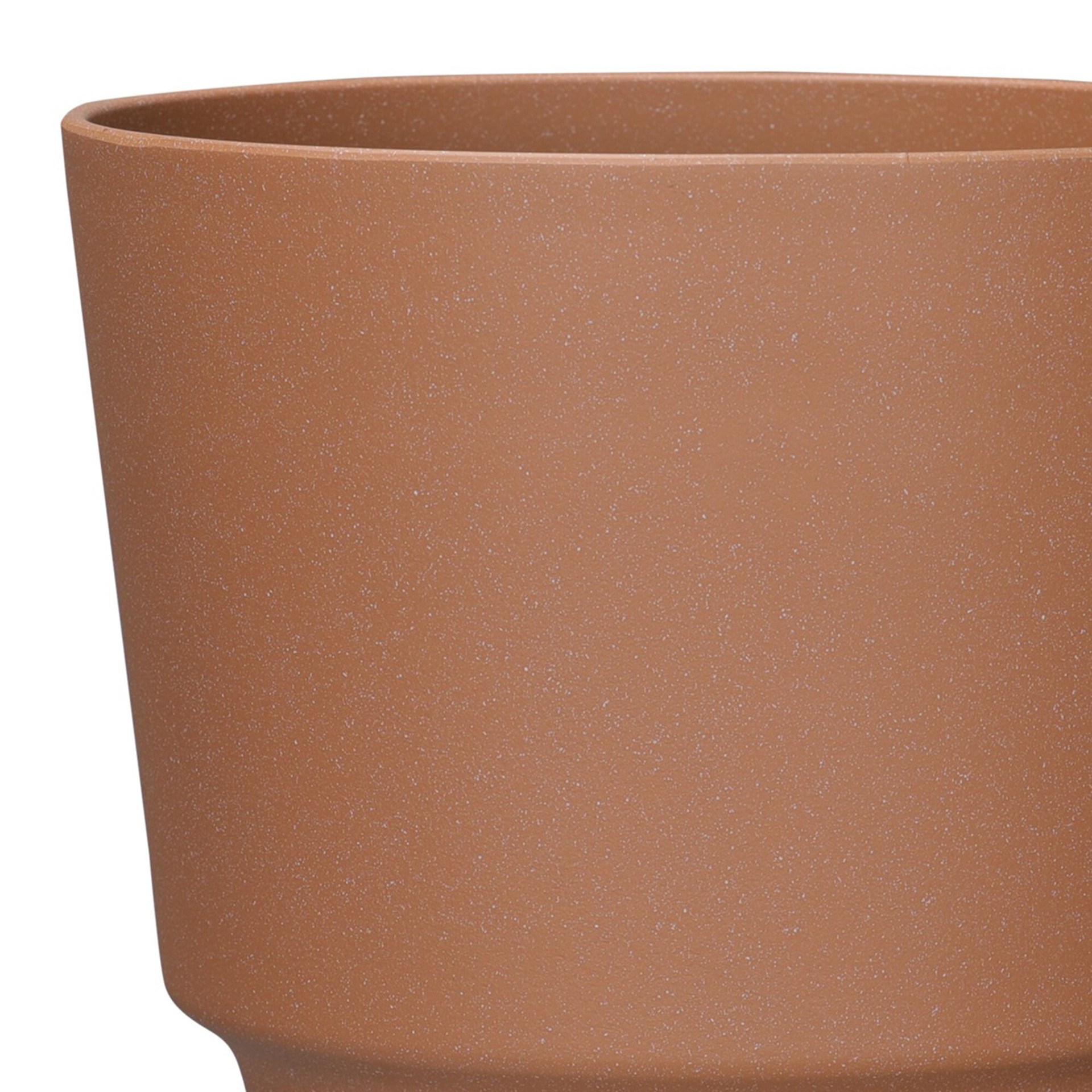 slide 5 of 6, allen + roth Round 15.24-in W x 15.24-in L Orange Recycled plastic Indoor/Outdoor Planter, 1 ct