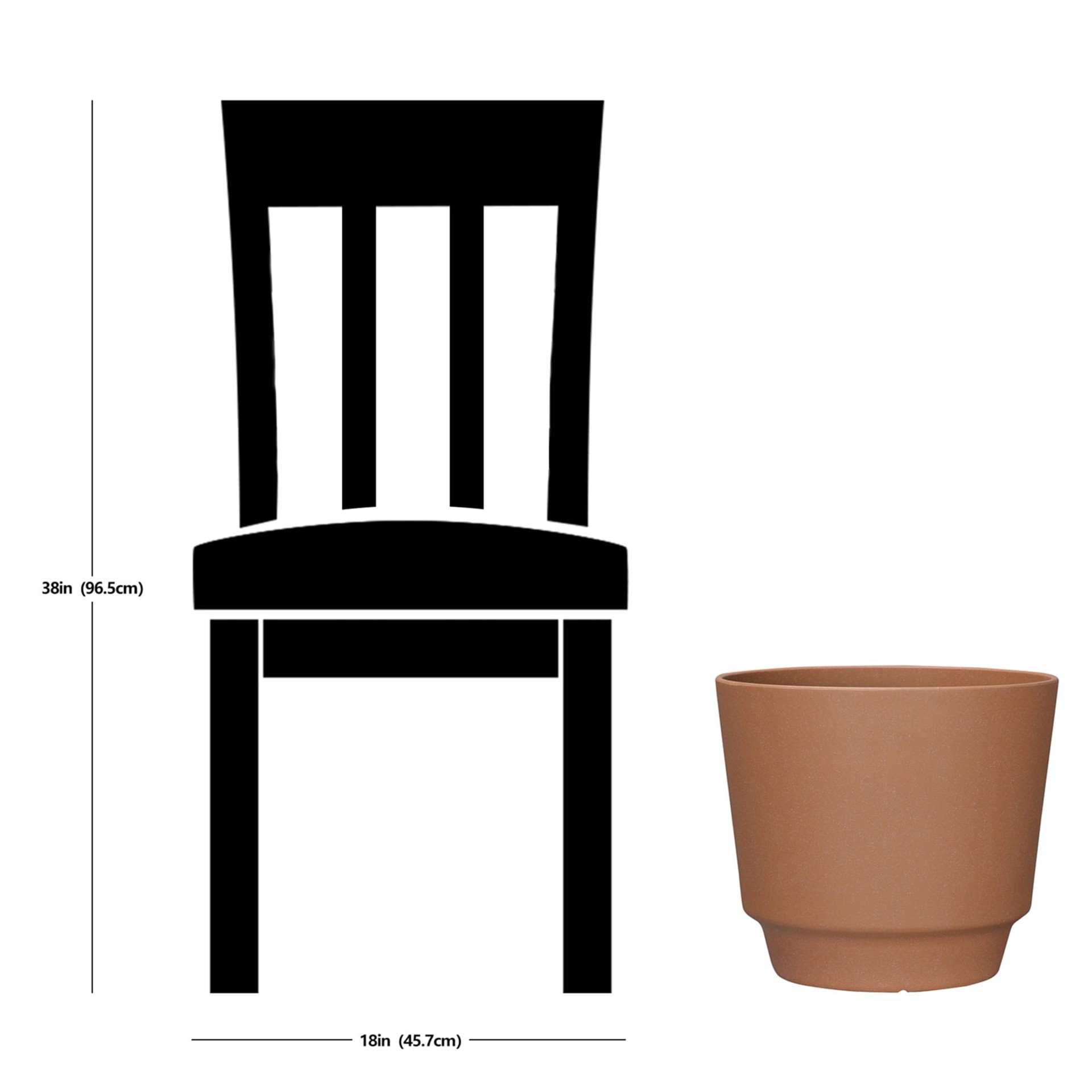 slide 6 of 6, allen + roth Round 15.24-in W x 15.24-in L Orange Recycled plastic Indoor/Outdoor Planter, 1 ct