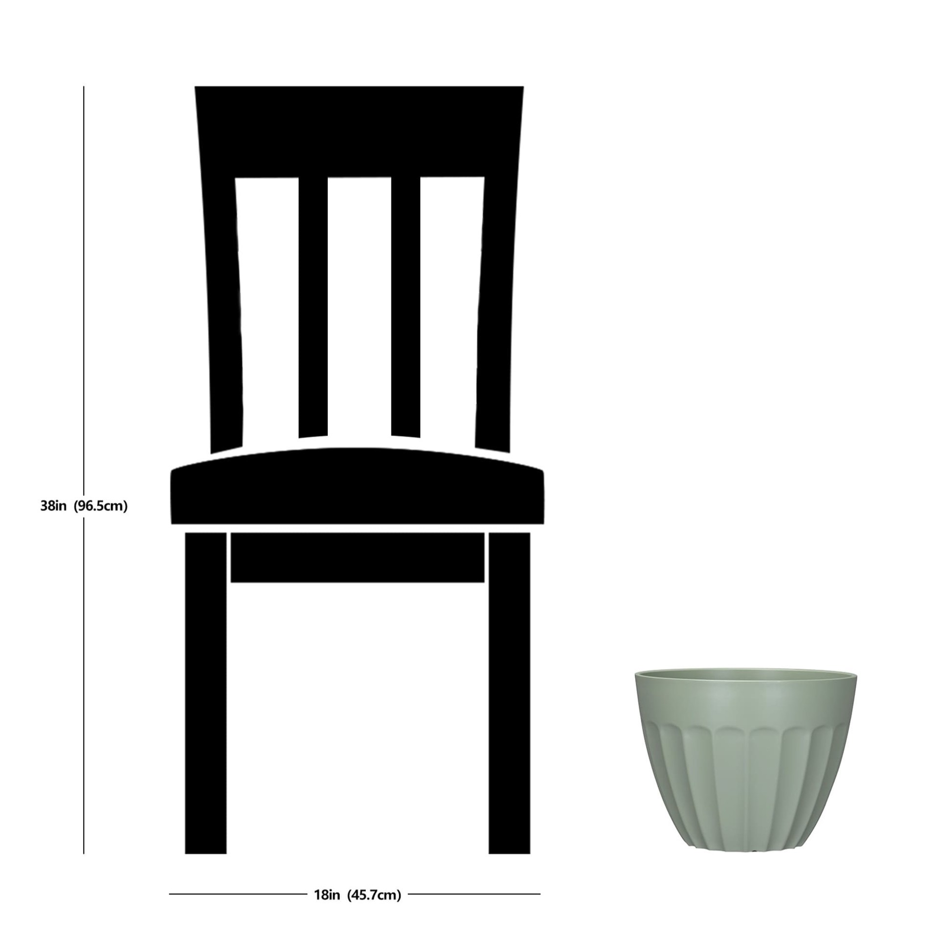 slide 6 of 6, allen + roth Round 4.8-in W x 4.8-in L Green Recycled plastic Indoor/Outdoor Planter, 1 ct