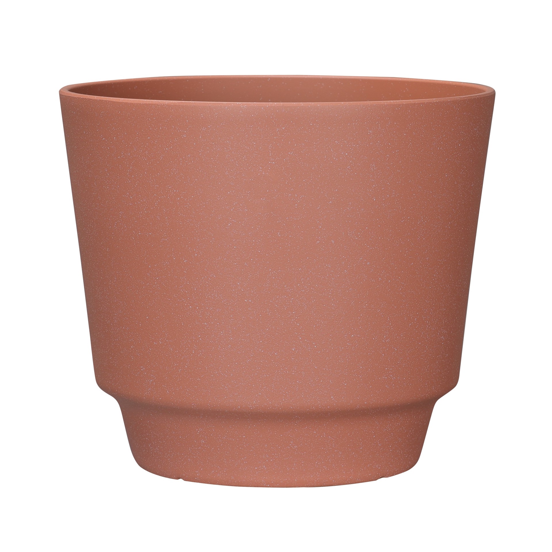 slide 1 of 6, allen + roth Round 11.46-in W x 11.46-in L Orange Recycled plastic Indoor/Outdoor Planter, 1 ct