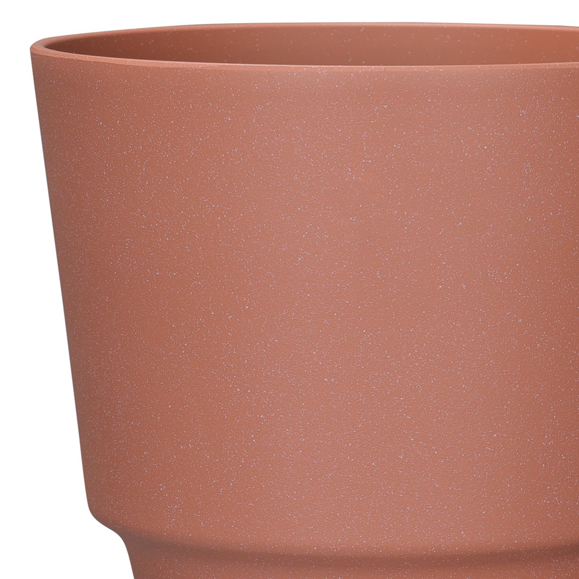 slide 5 of 6, allen + roth Round 11.46-in W x 11.46-in L Orange Recycled plastic Indoor/Outdoor Planter, 1 ct