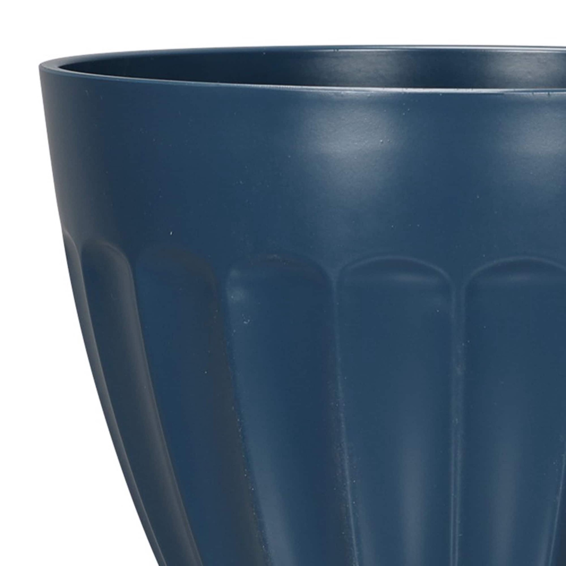 slide 5 of 6, allen + roth Round 11.26-in W x 11.26-in L Blue Recycled plastic Indoor/Outdoor Planter, 1 ct