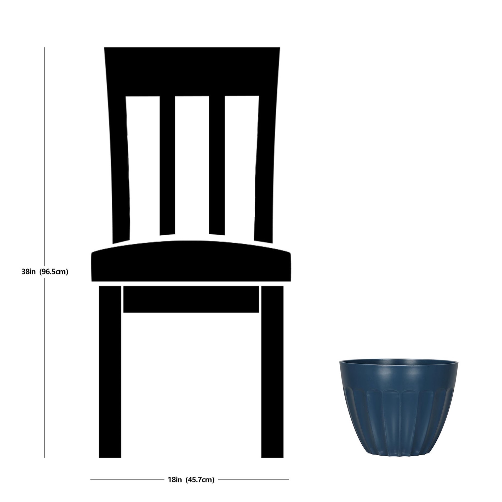 slide 6 of 6, allen + roth Round 11.26-in W x 11.26-in L Blue Recycled plastic Indoor/Outdoor Planter, 1 ct