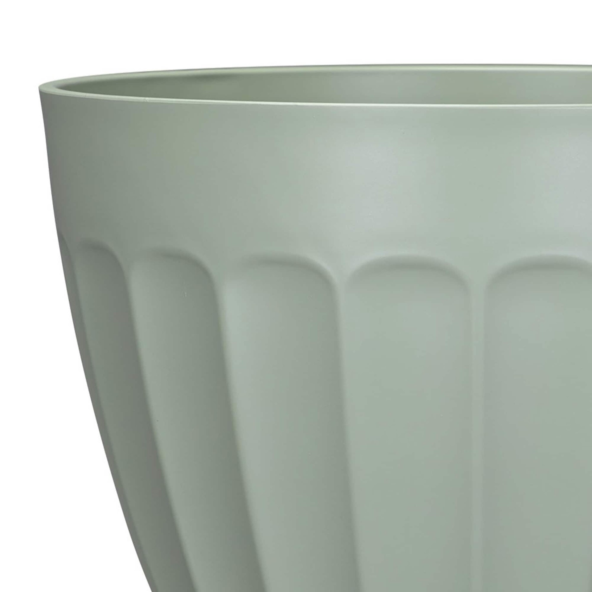 slide 5 of 6, allen + roth Round 15.16-in W x 15.16-in L Green Recycled plastic Indoor/Outdoor Planter, 1 ct