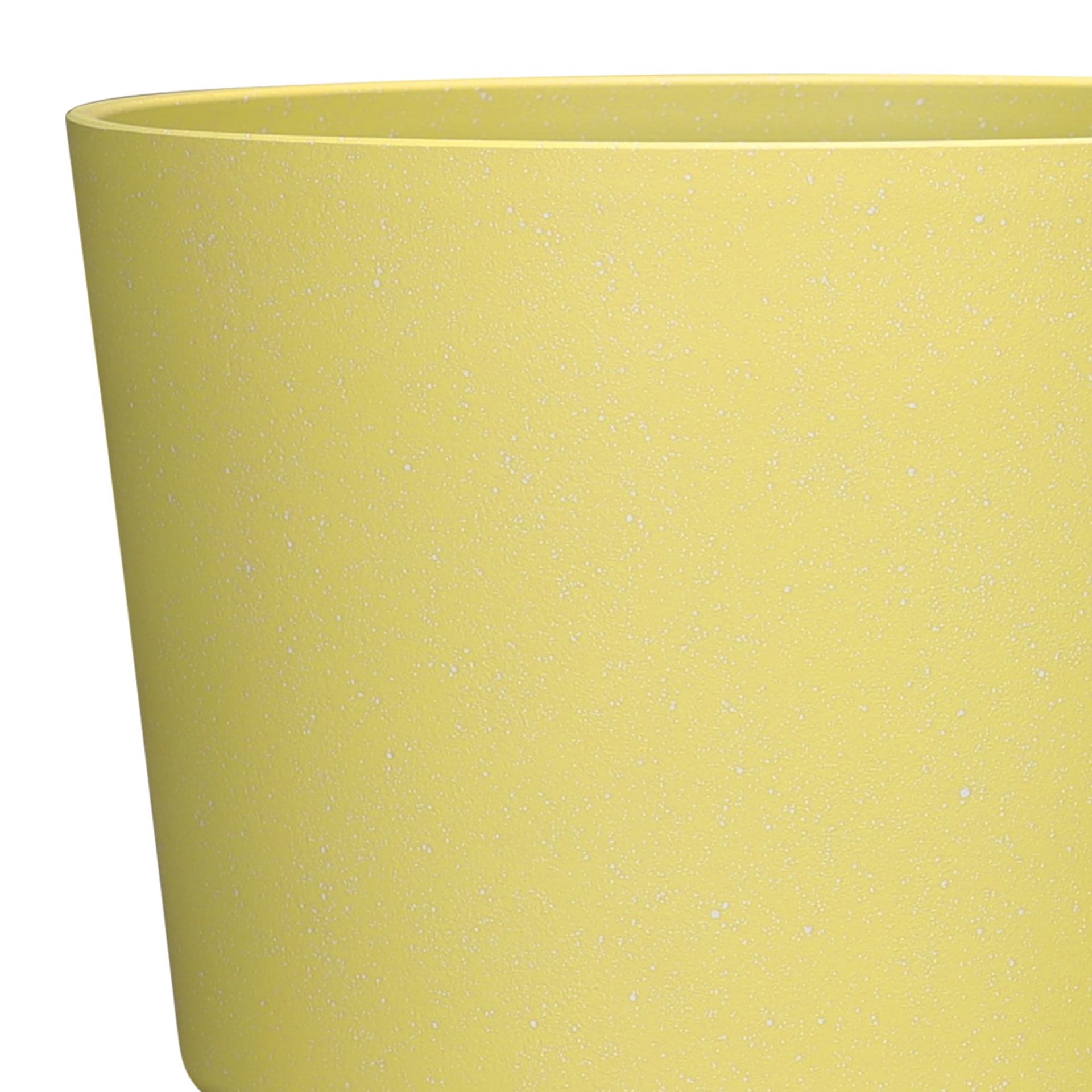 slide 5 of 6, allen + roth Round 11.46-in W x 11.46-in L Yellow Recycled plastic Indoor/Outdoor Planter, 1 ct