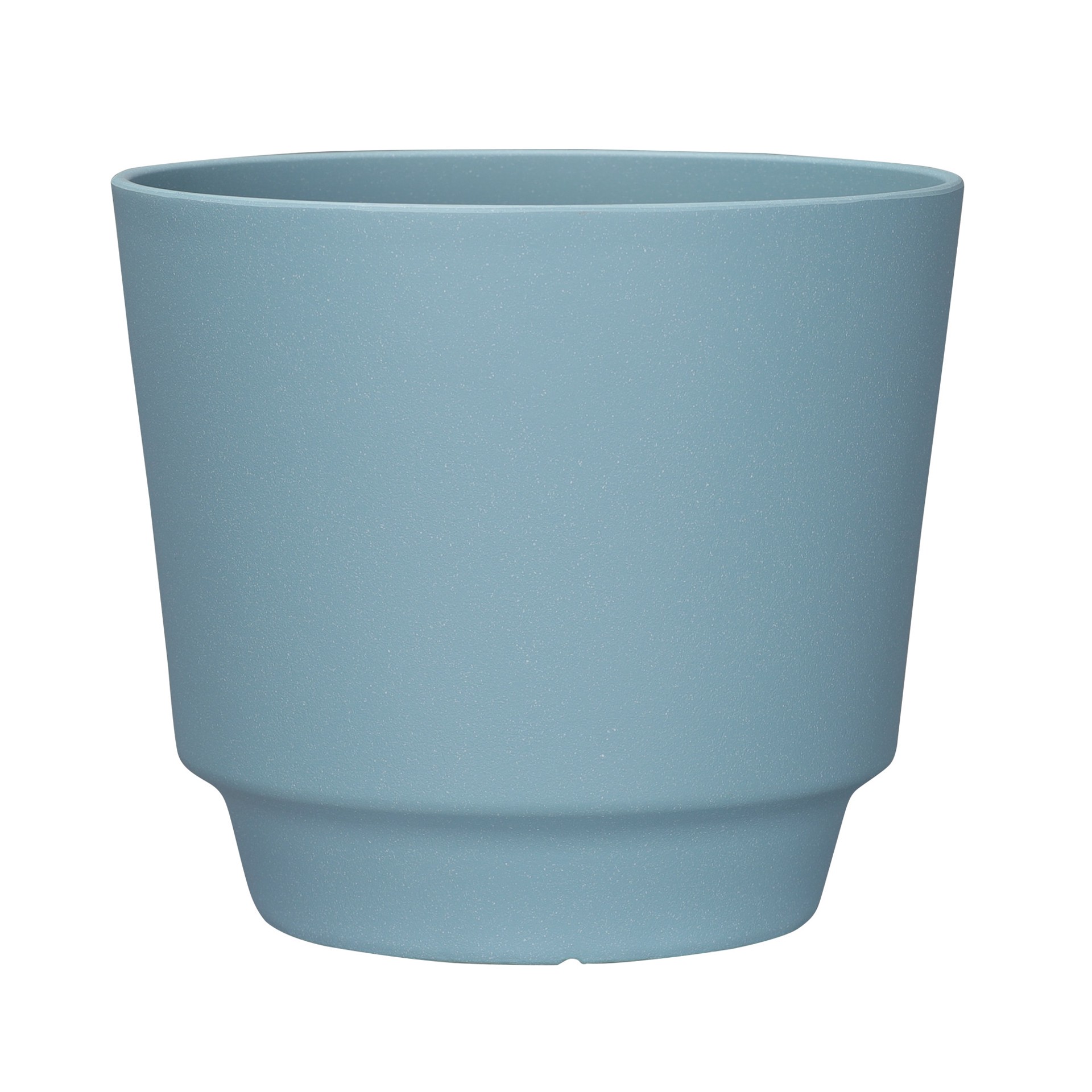 slide 1 of 6, allen + roth Round 15.24-in W x 15.24-in L Blue Recycled plastic Indoor/Outdoor Planter, 1 ct