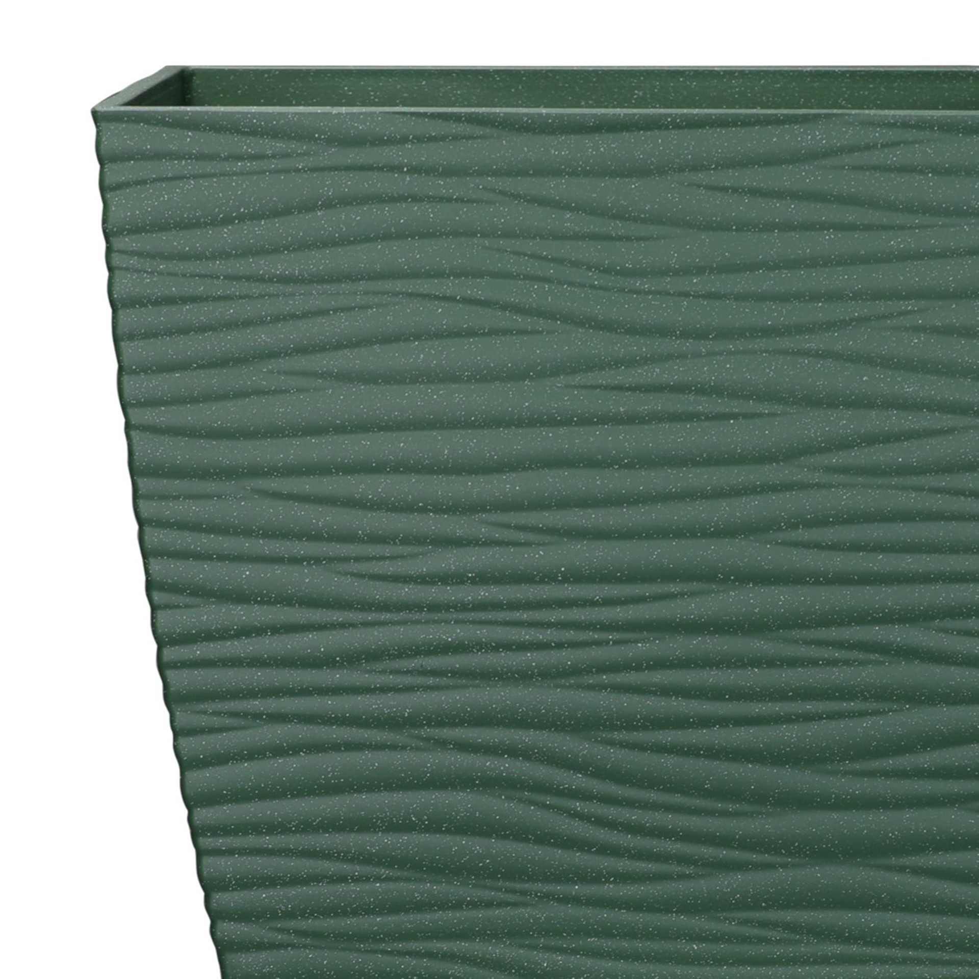 slide 5 of 6, allen + roth Square 14.37-in W x 14.37-in L Green Recycled plastic Indoor/Outdoor Planter, 1 ct