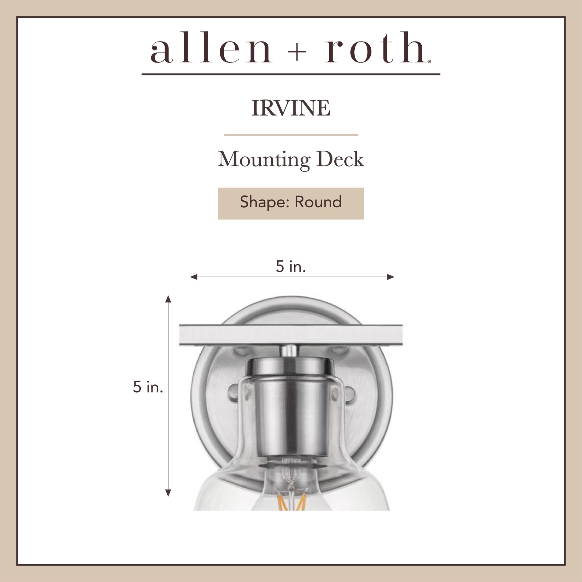 slide 3 of 6, allen + roth Irvine 23-in 3 -Light Brushed Nickel Transitional Vanity light, 1 ct
