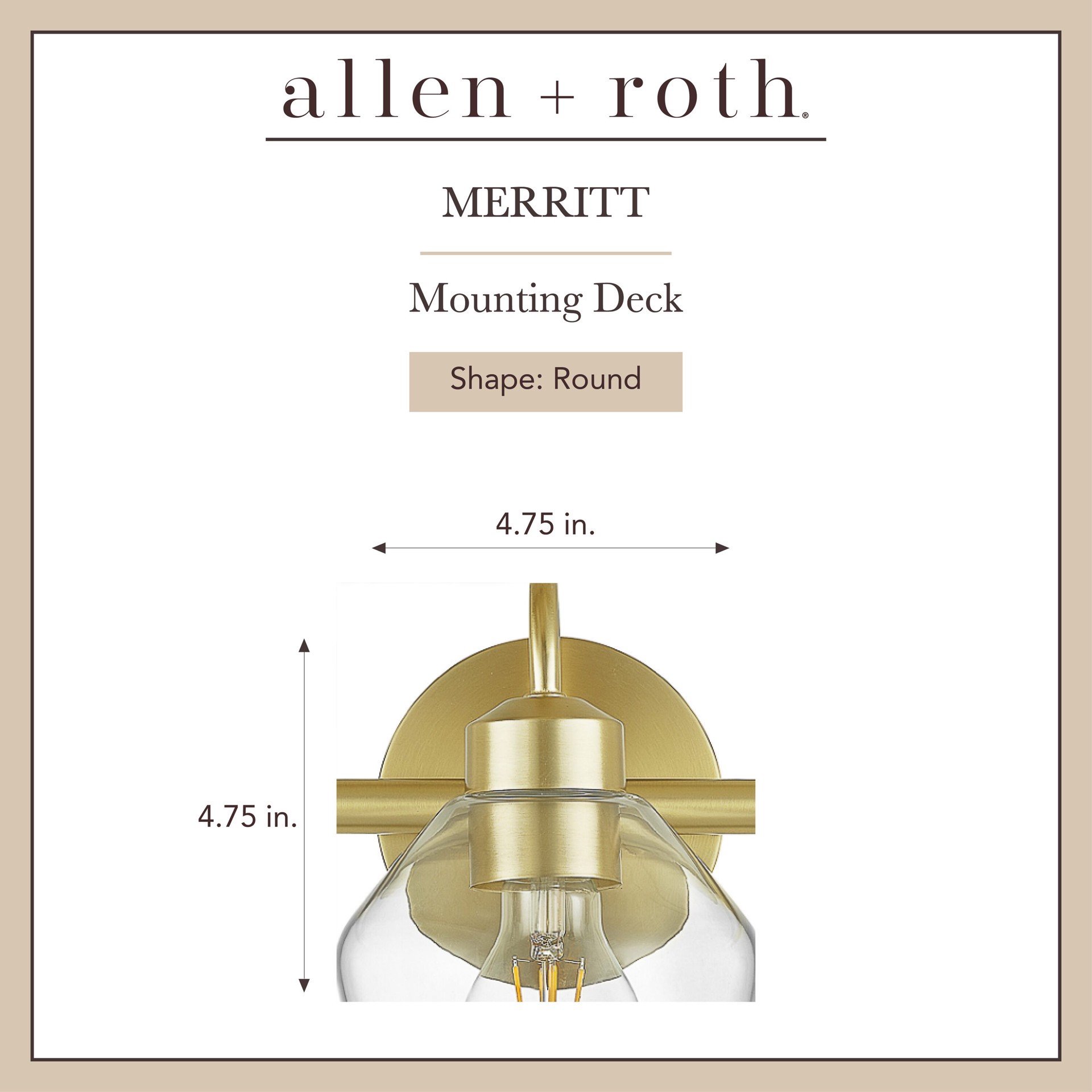 slide 3 of 6, allen + roth Merritt 24-in 3 -Light Brushed Gold Modern/contemporary Vanity light, 1 ct